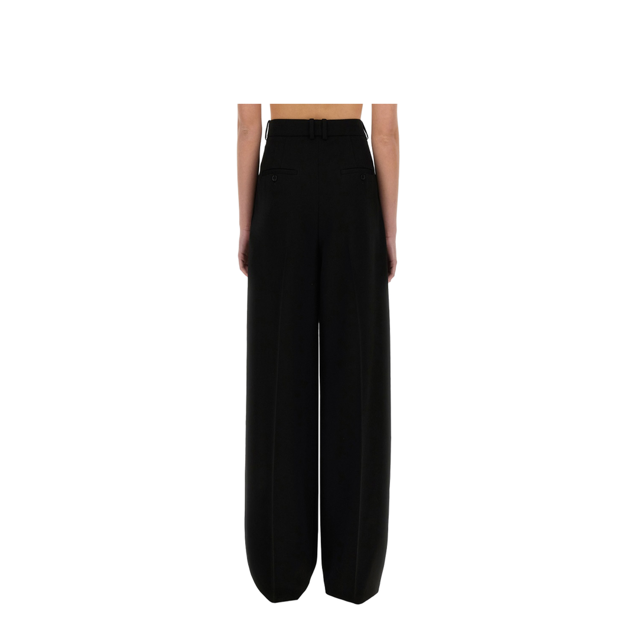 Wide-Leg Pants in Grain De Poudre - Image 3