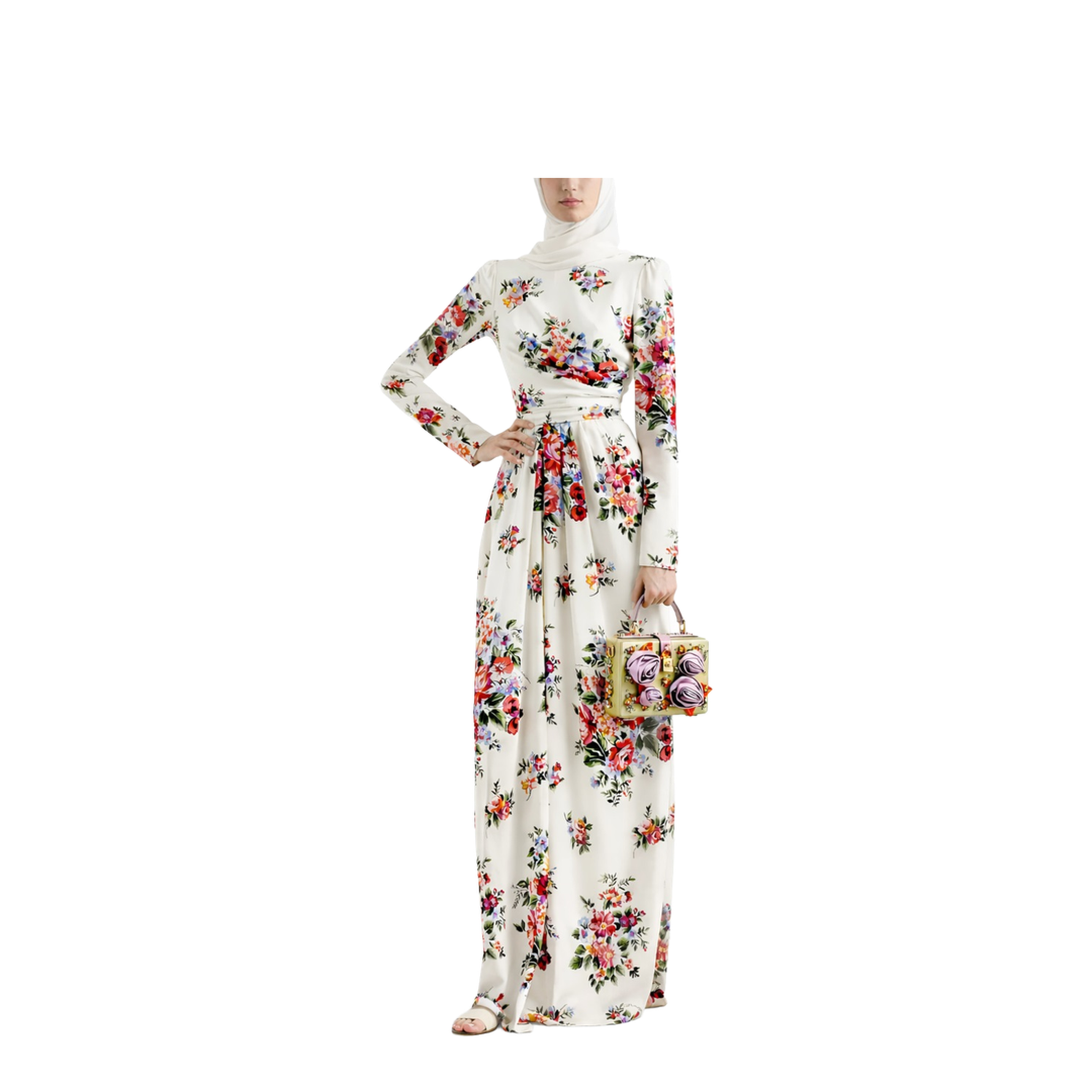 Long Dress with Floral Print - Image 2