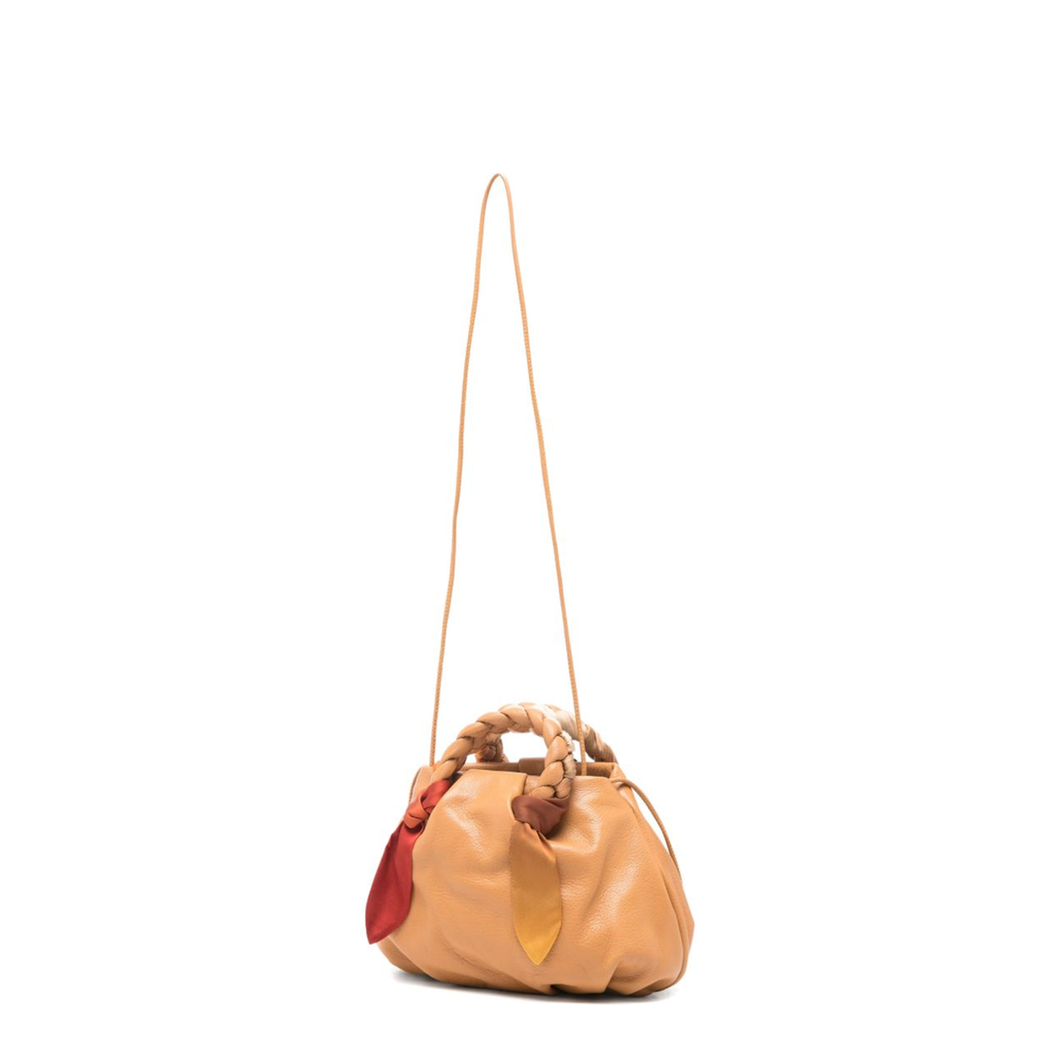 Bombon Medium Leather Handbag - Light Camel - Image 5