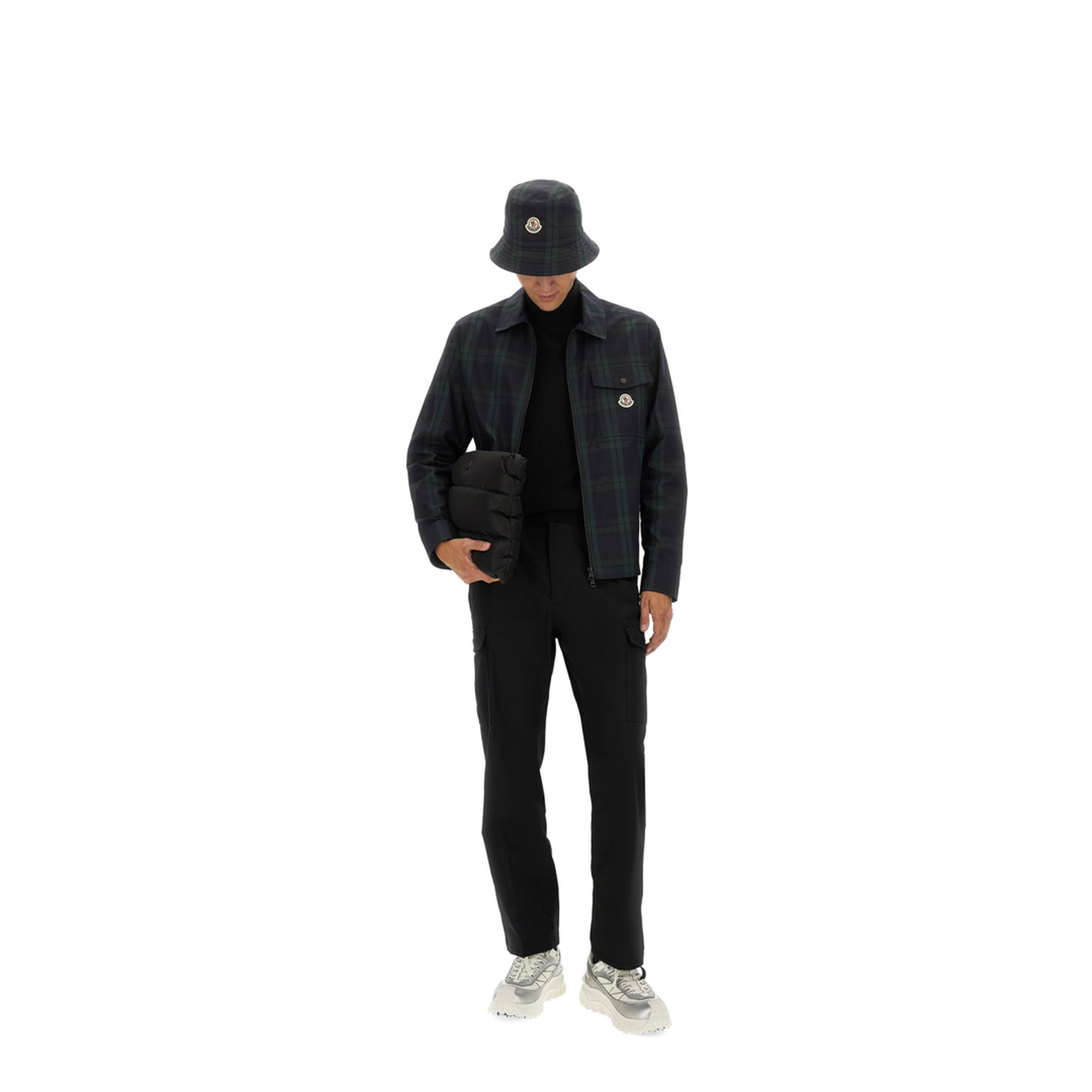 Checked Cotton Gabarine Shirt Jacket - Image 2