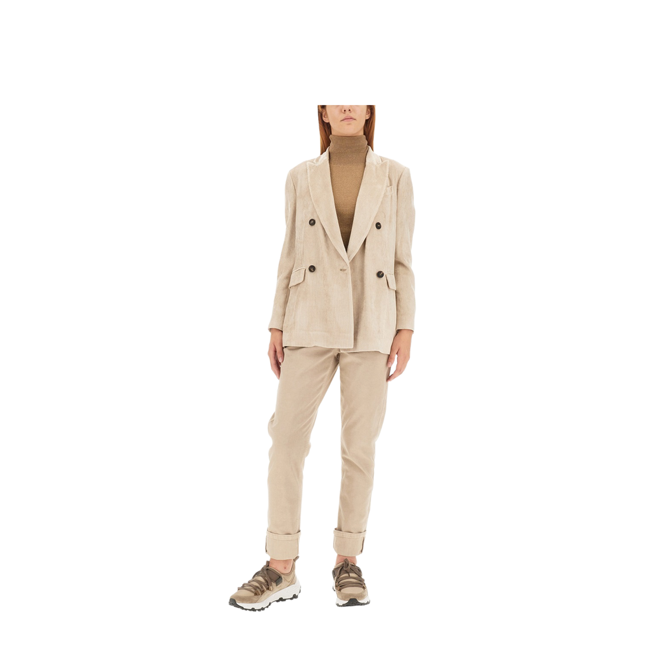Hammered Corduroy Blazer with Monili - Image 2