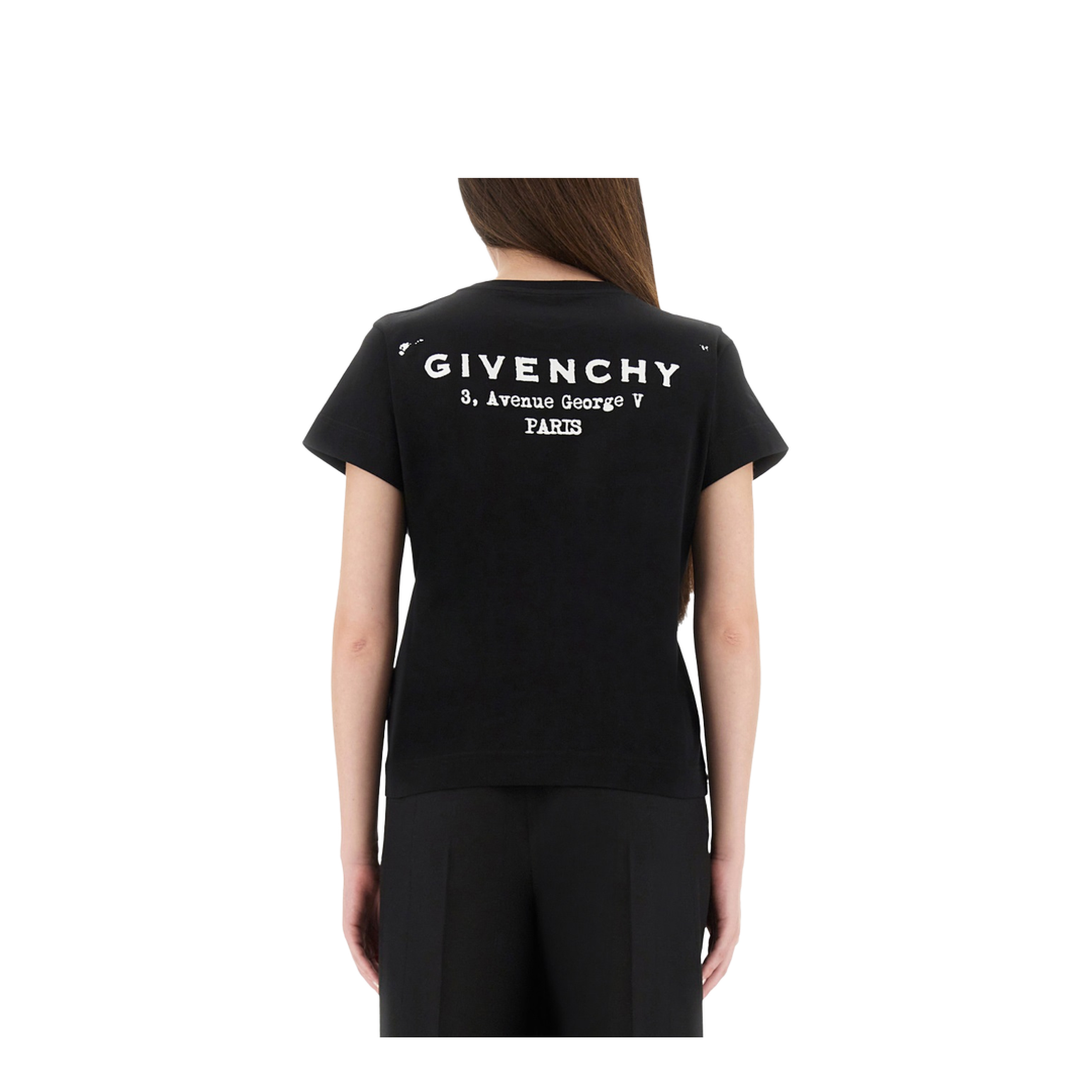 Black Cotton T-Shirt with Logo - Image 3