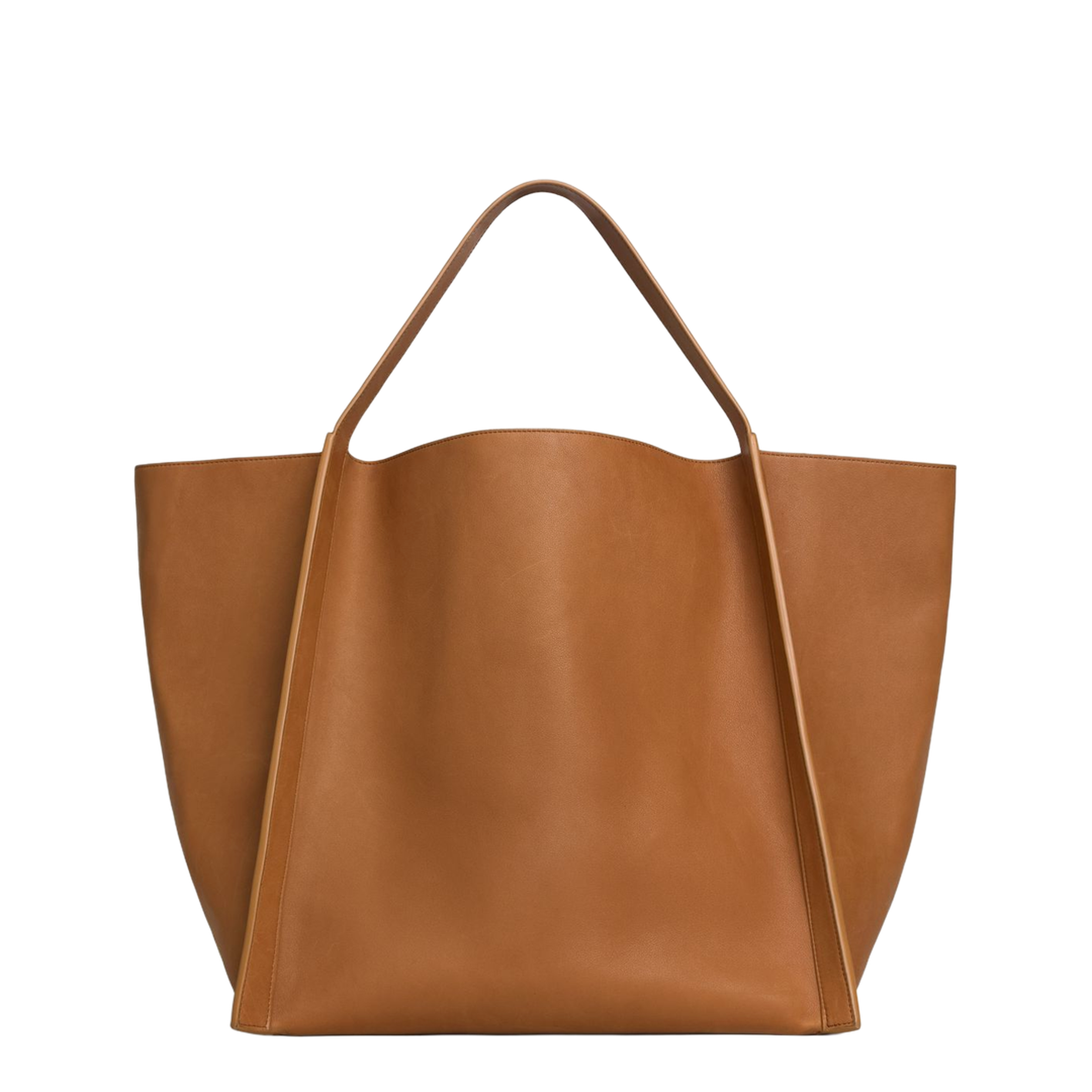 Double Cube Leather Handbag - Brown - Image 3