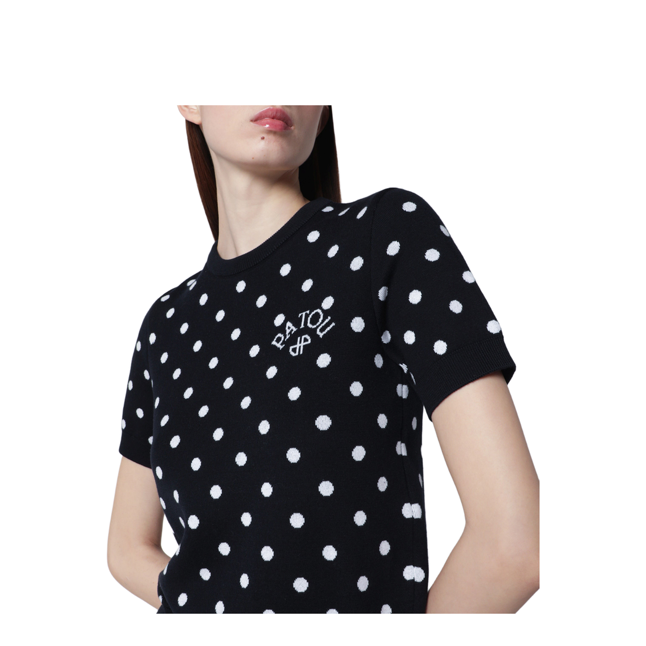 Polka-dot T-shirt in eco-responsible cotton blend - Image 2