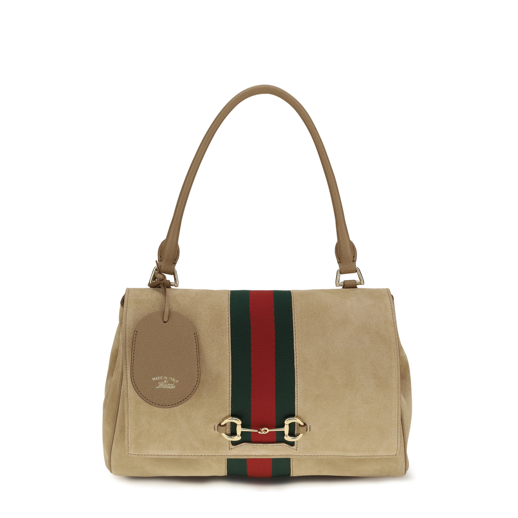 Paparazzo Medium Suede Top Handle Bag - Sand Suede - Image 1