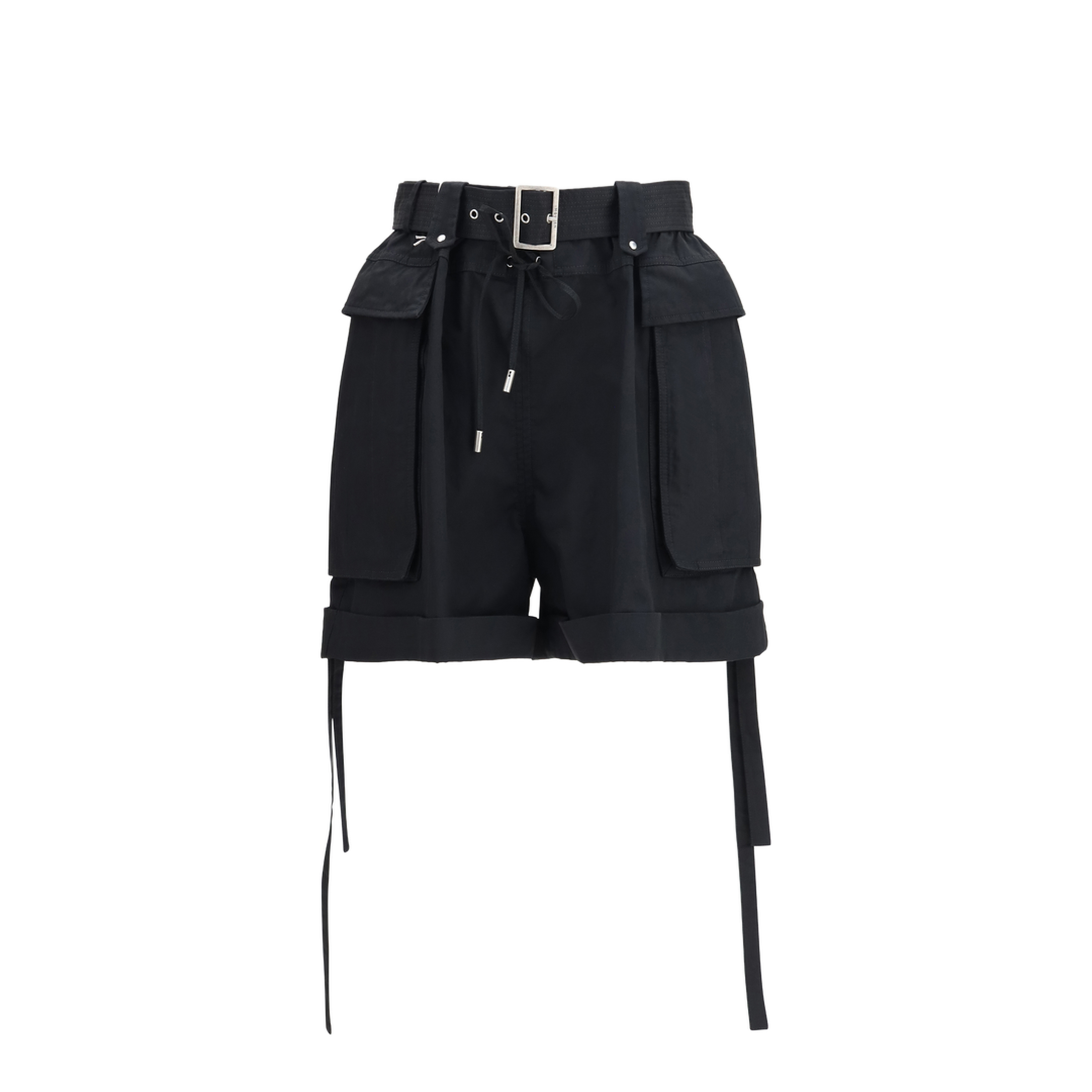 Cotton Shorts With Belt - Image 1