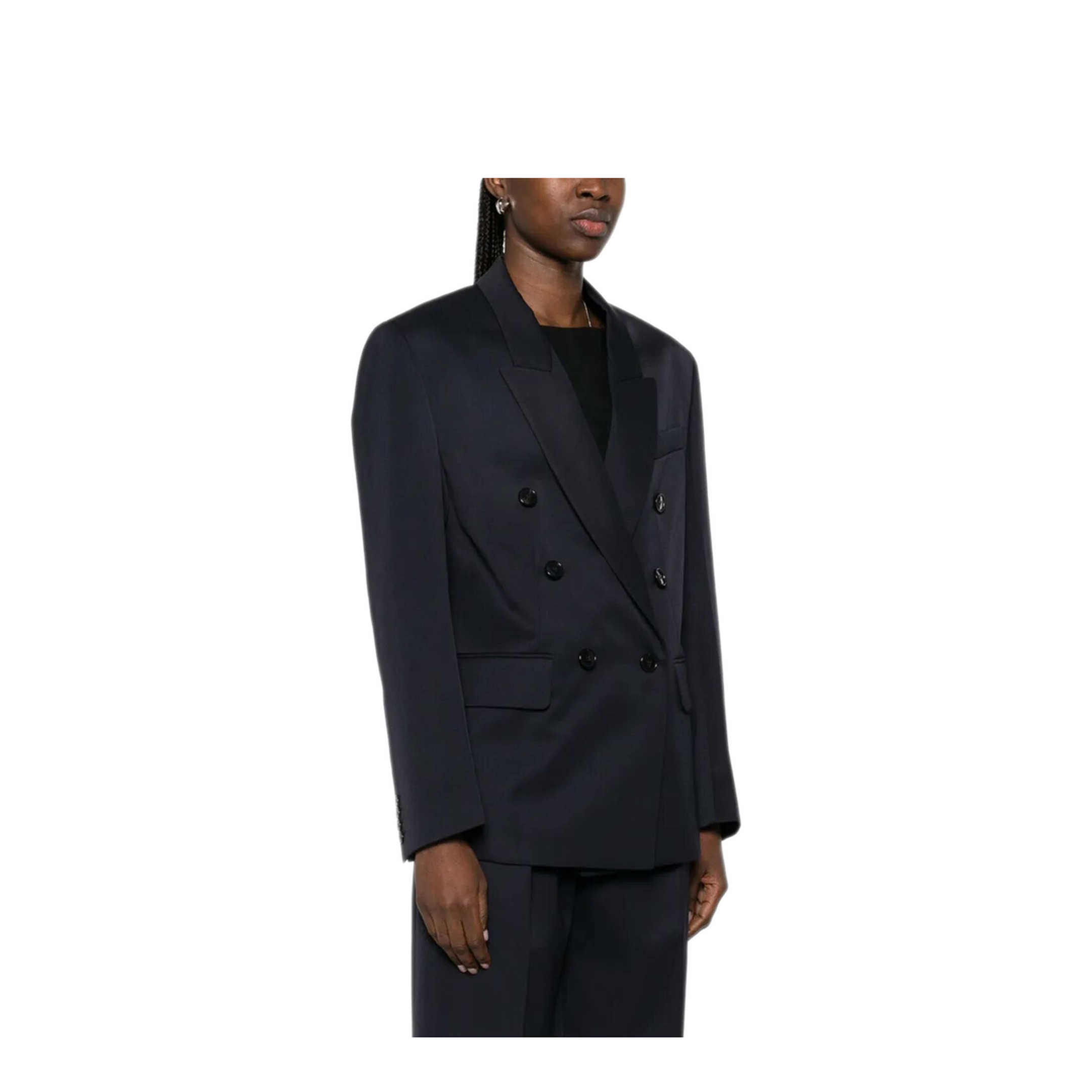 Double-Breasted Wool Tailored Jacket - Image 2