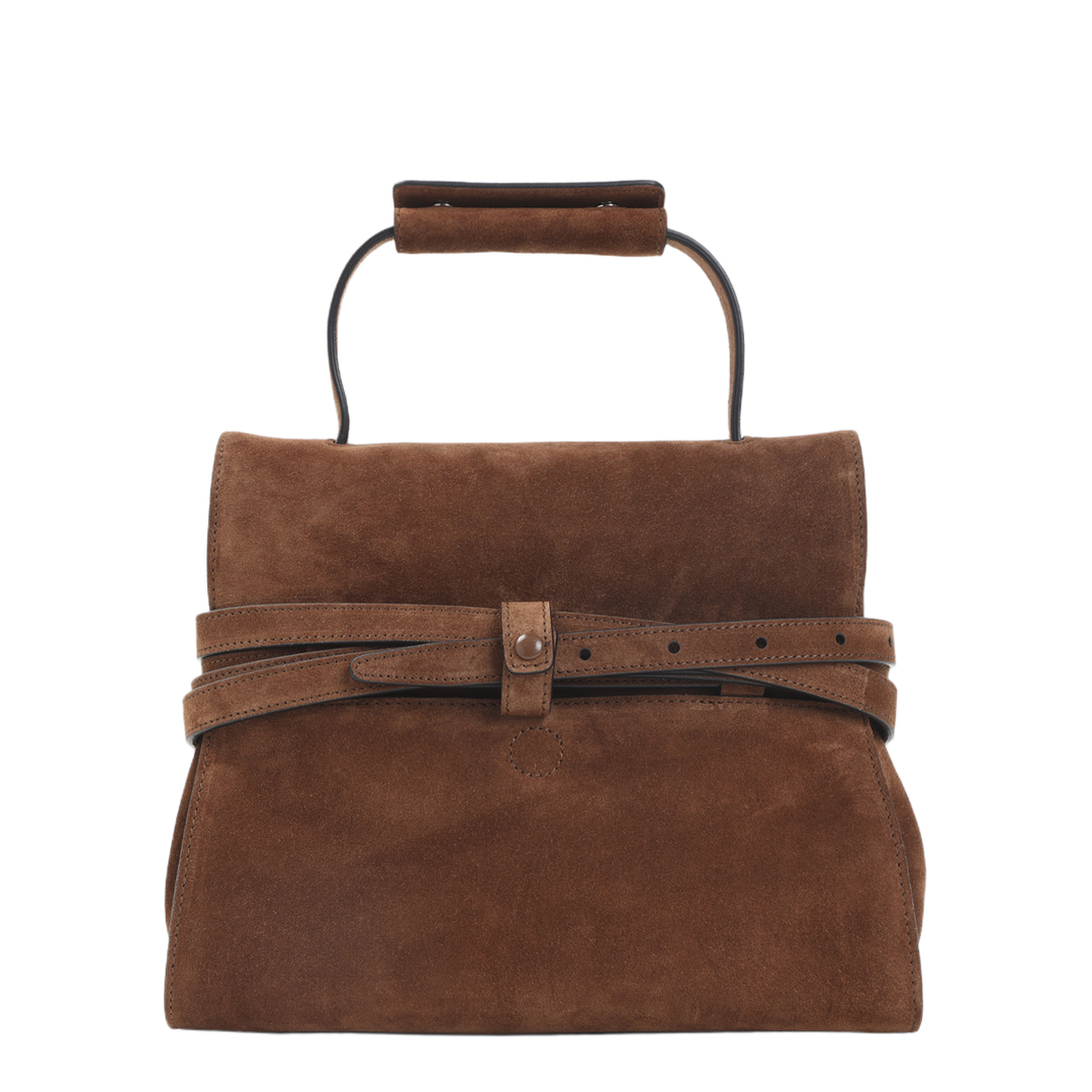 Tie Me Regular Calfskin Handbag - Brown - Image 4