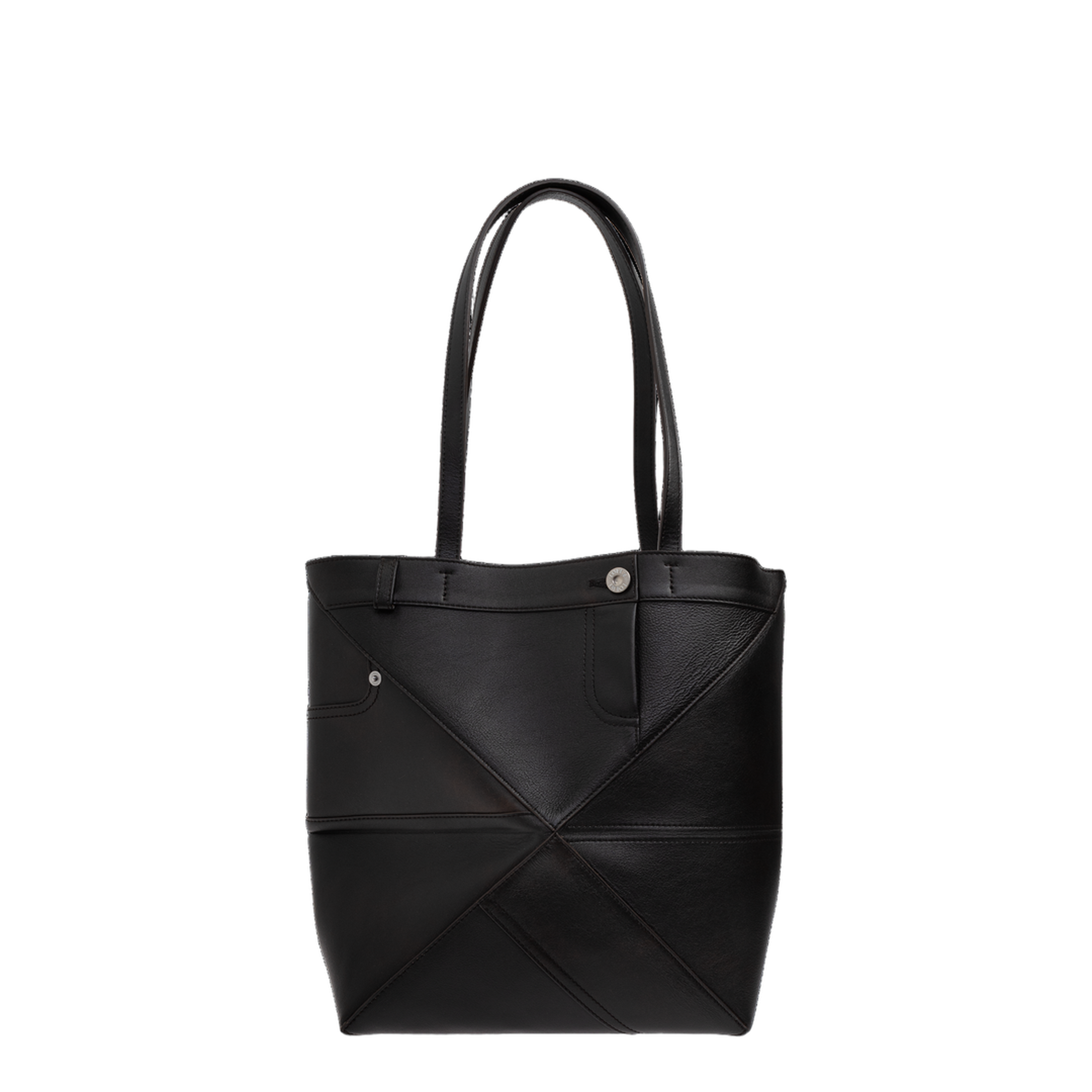 Puzzle Medium Shiny Calfskin Tote - Vintage Brown - Image 1