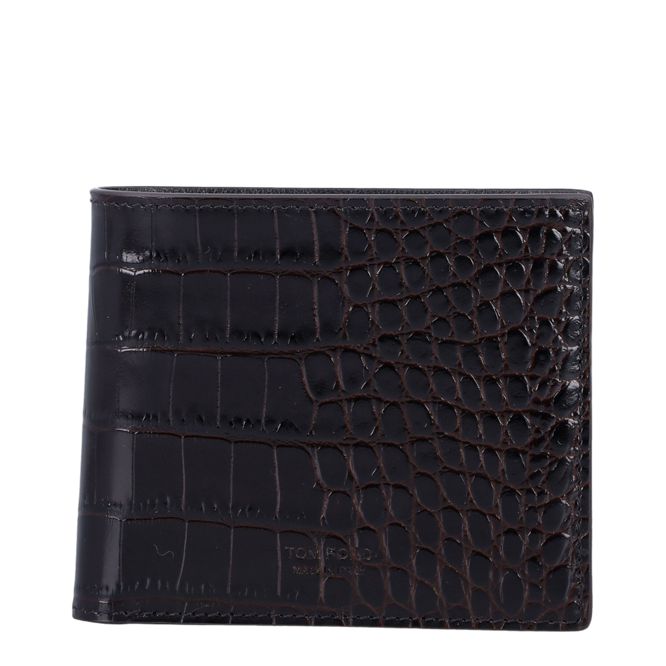 Crocodile-Effect Bi-Fold Wallet - Image 1