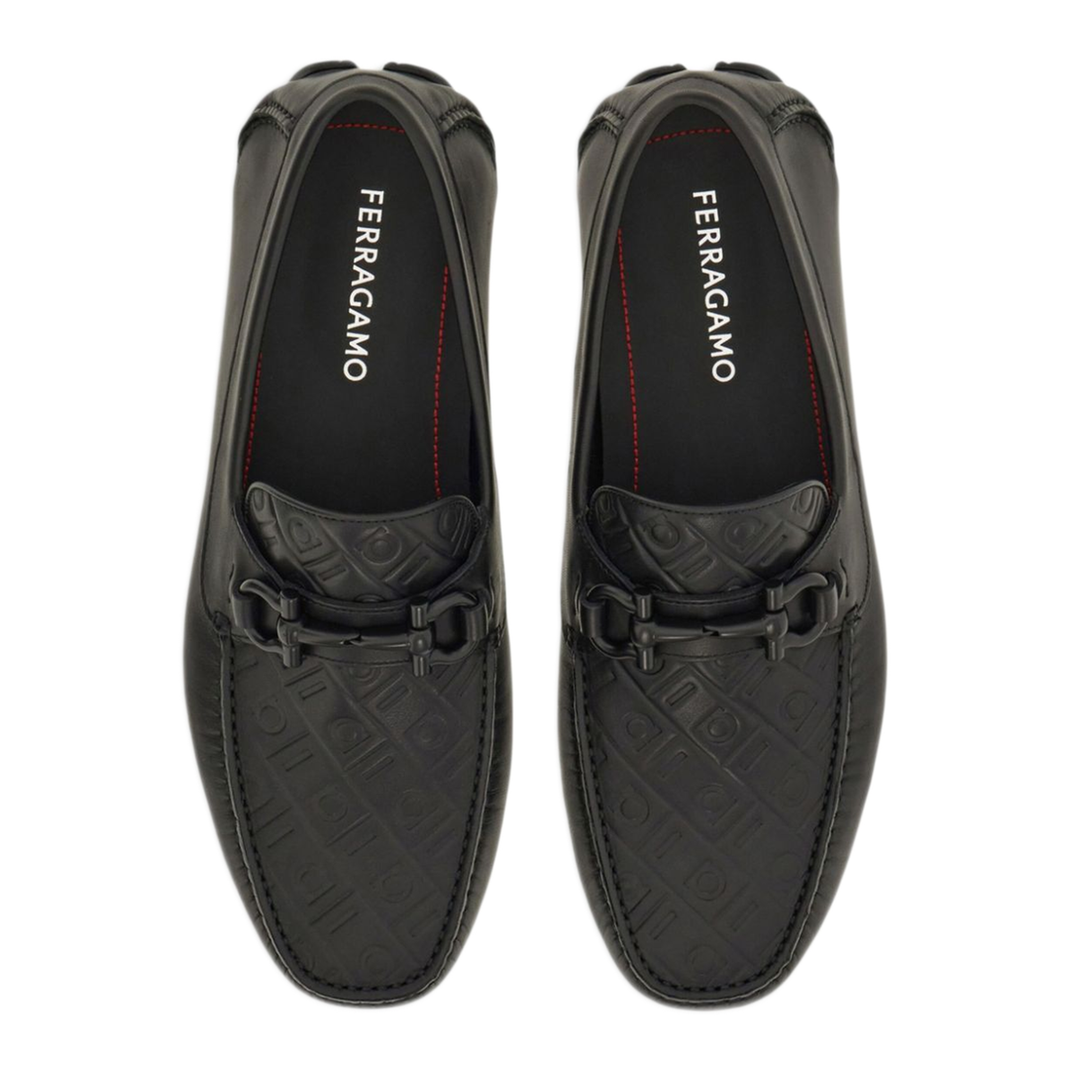 Embossed Gancini Monogram Driving Loafers - Image 1