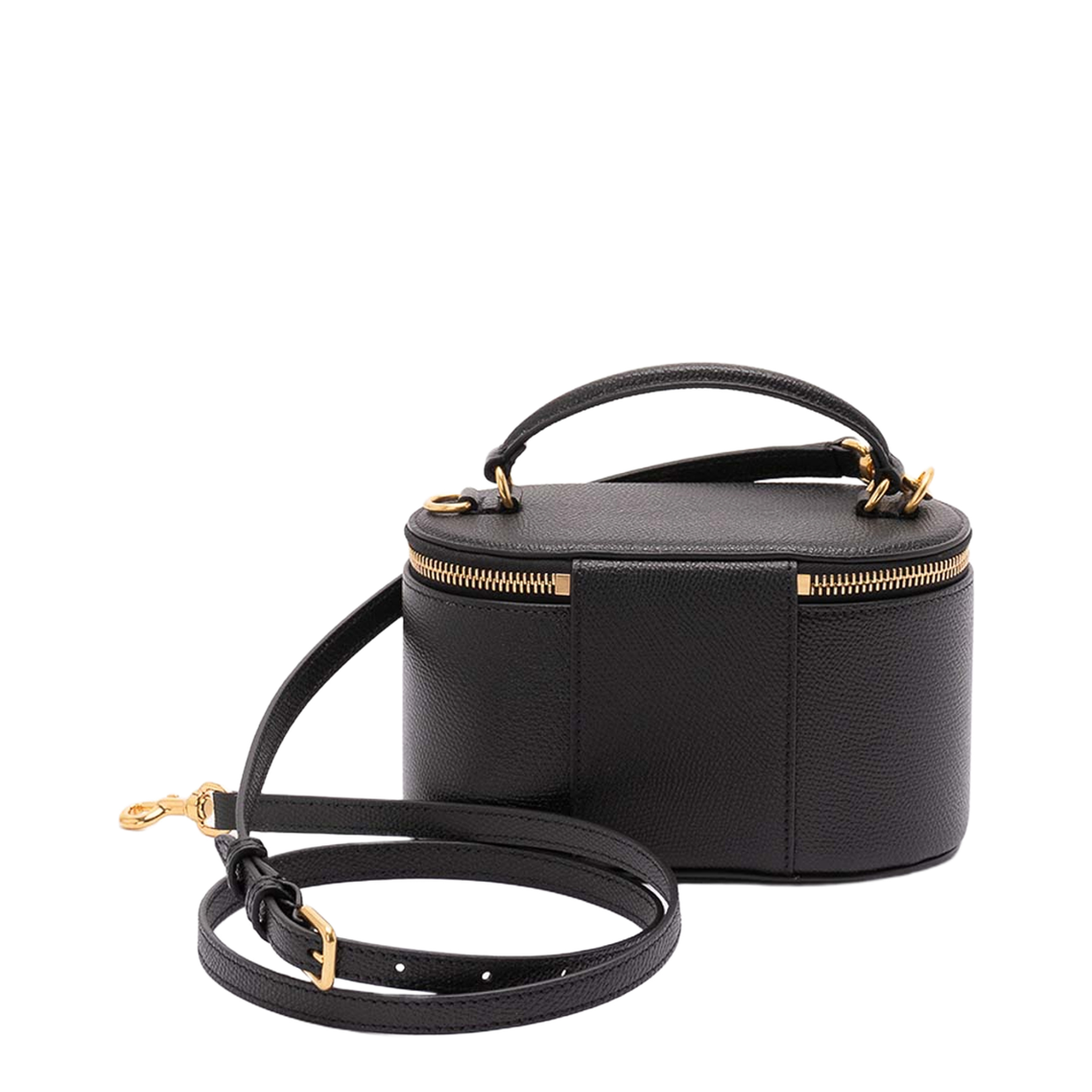 VLogo Signature Mini Vanity Bag Grainy Calfskin - Black - Image 5
