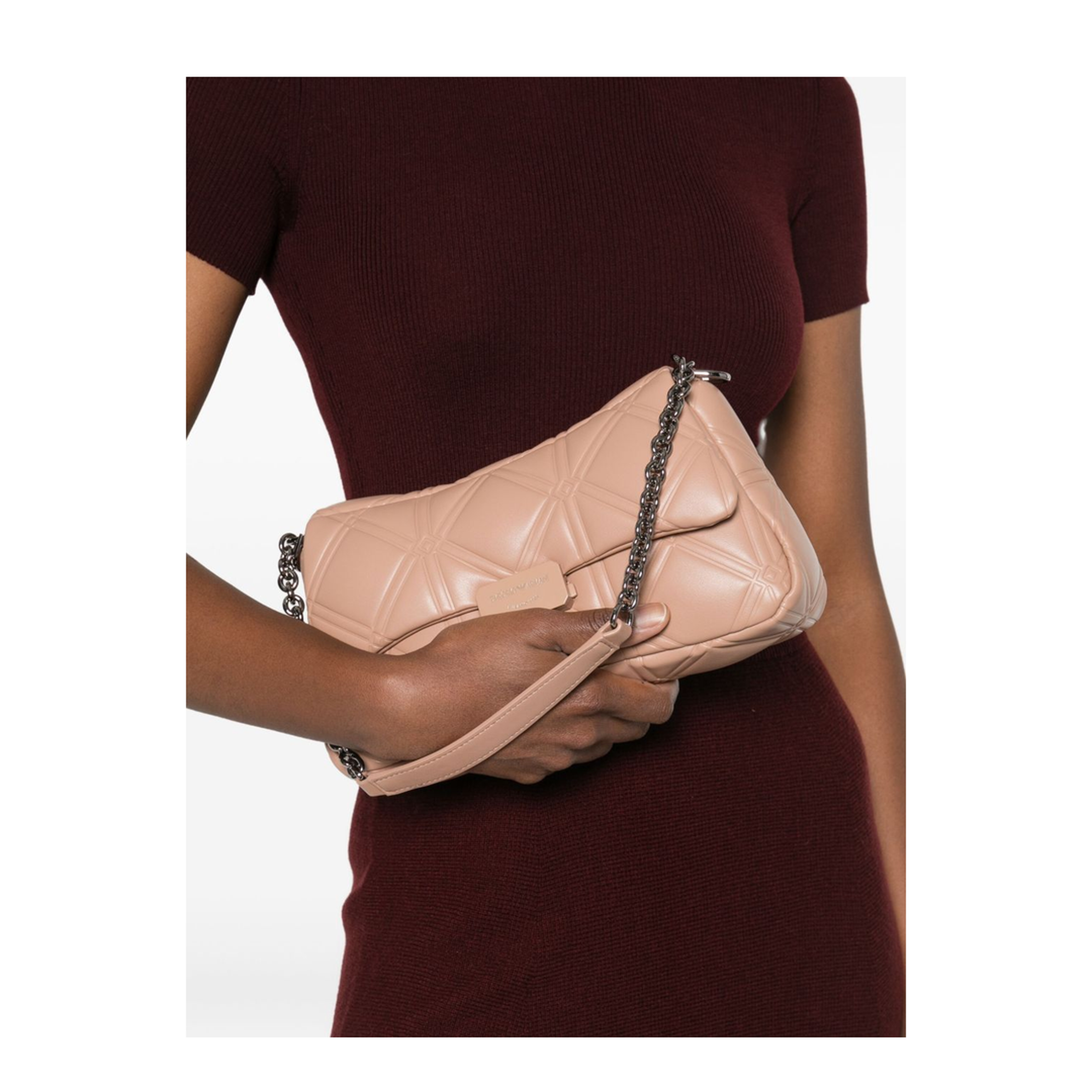 Medium Polyester Shoulder Bag - Beige - Image 5