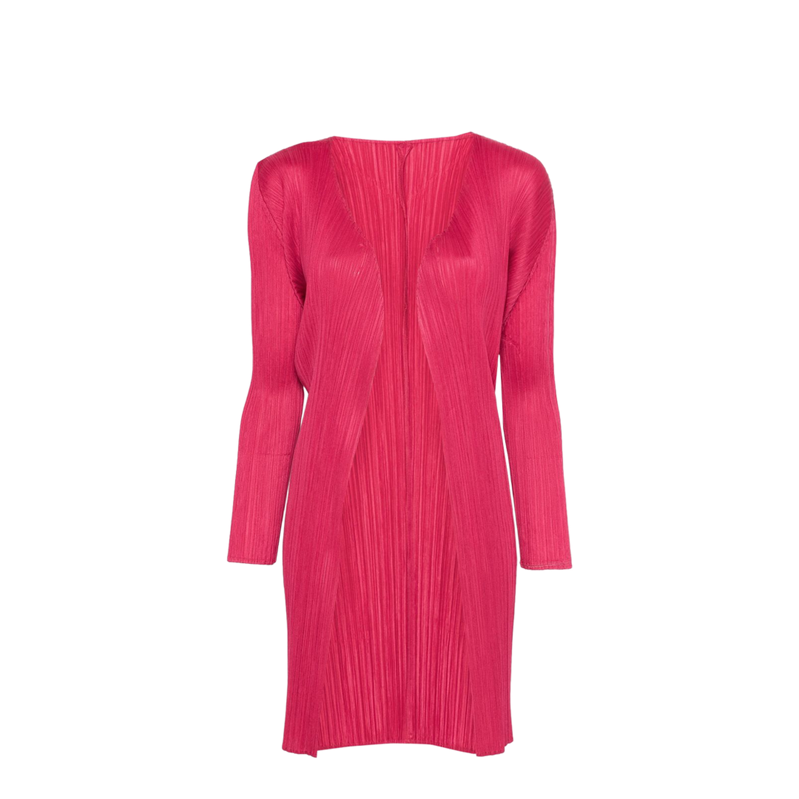 Pleated Cardigan In Pink - Image 1