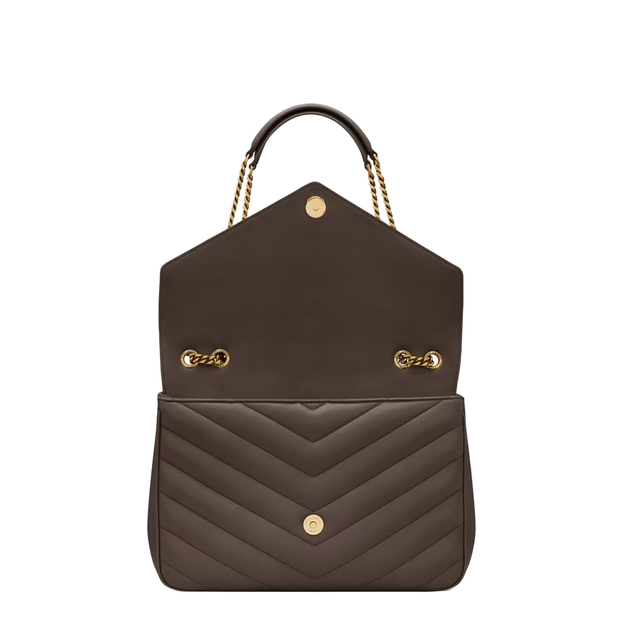 Loulou Large Matelassé Lambskin Shoulder Bag - Urban Grey - Image 2