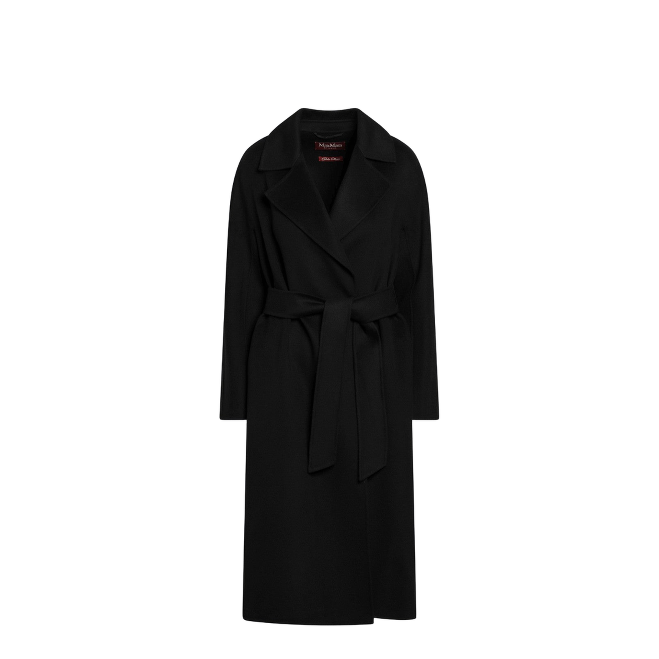 Black Coat with Belt - Image 1