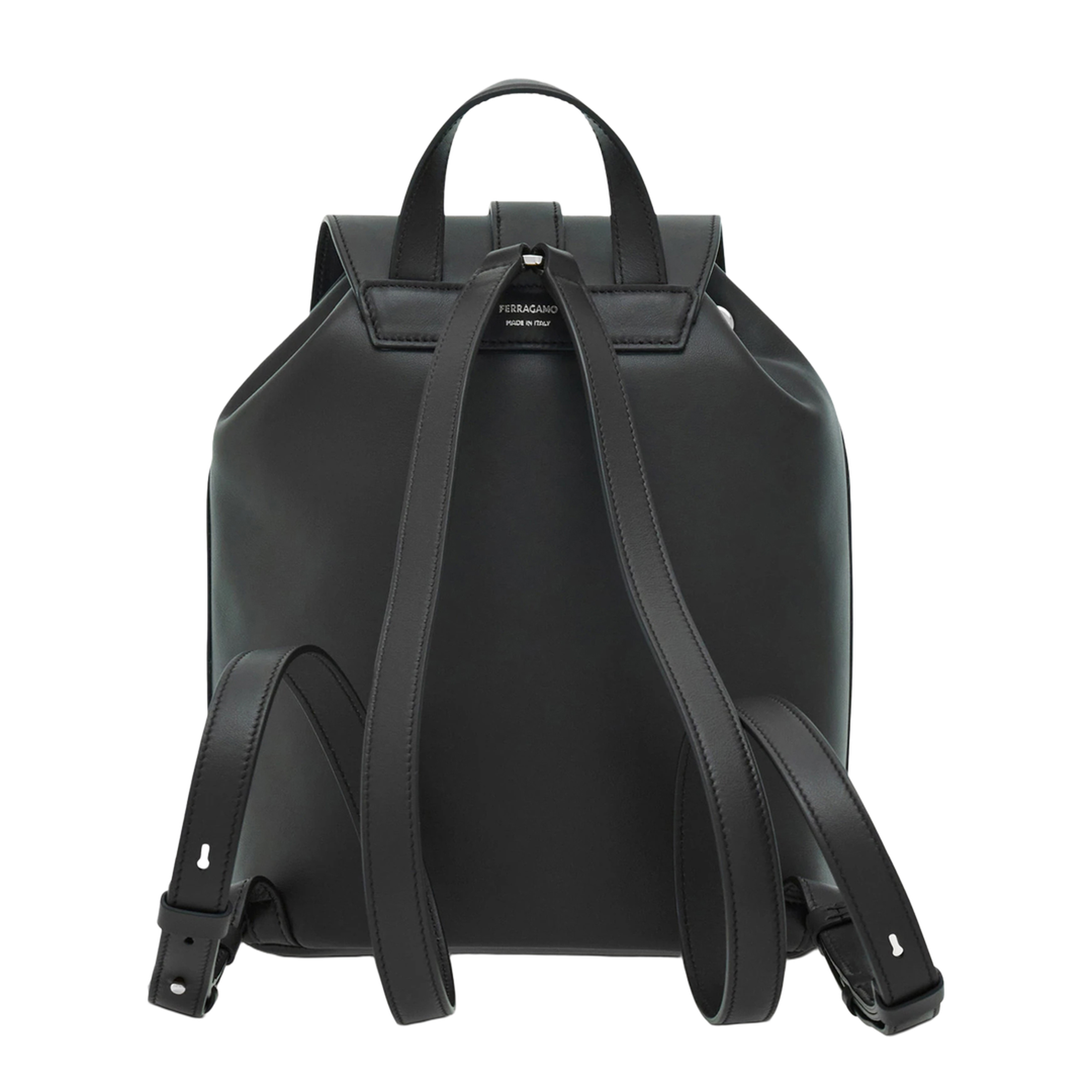 Hug Buckle Calfskin Backpack - Nero - Image 2
