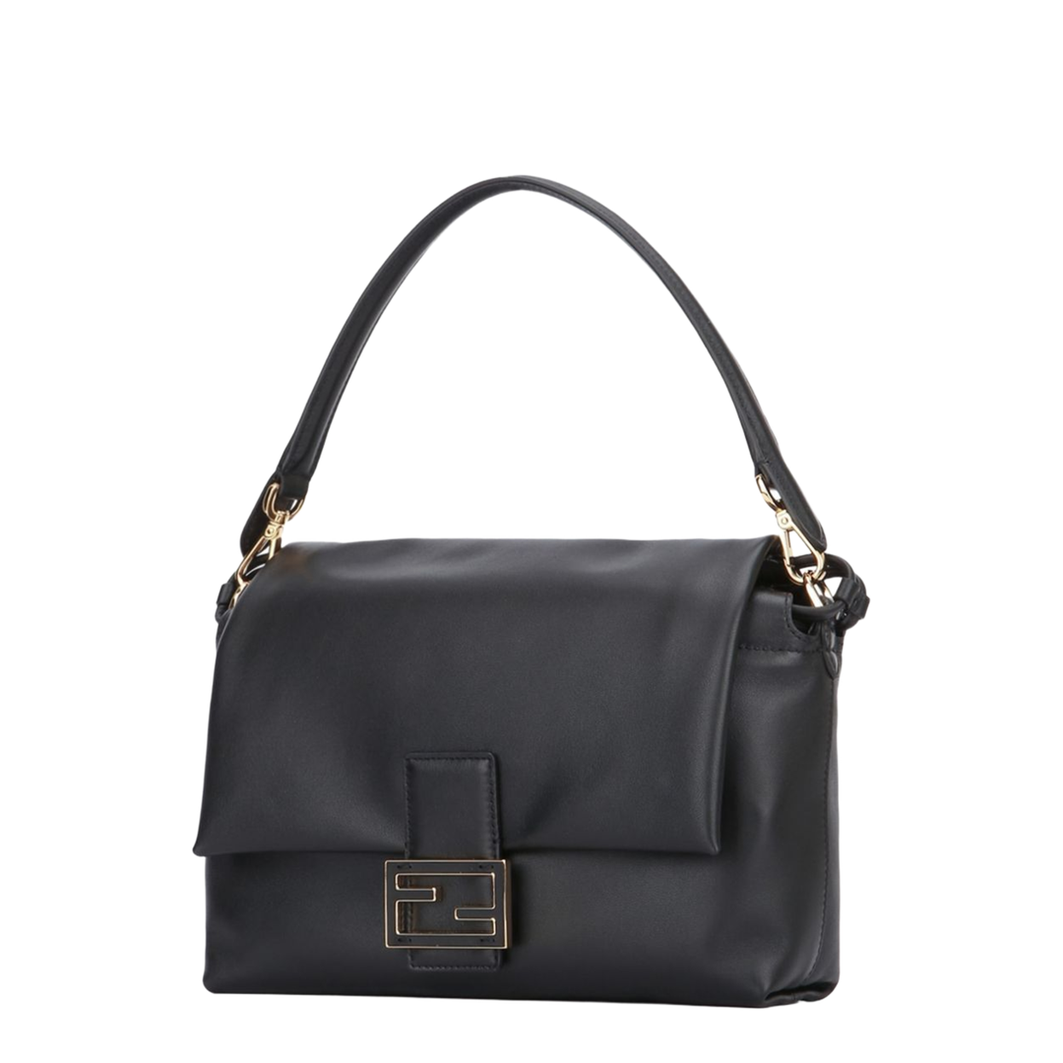 Mamma Baguette Medium Leather Handbag - Black - Image 2