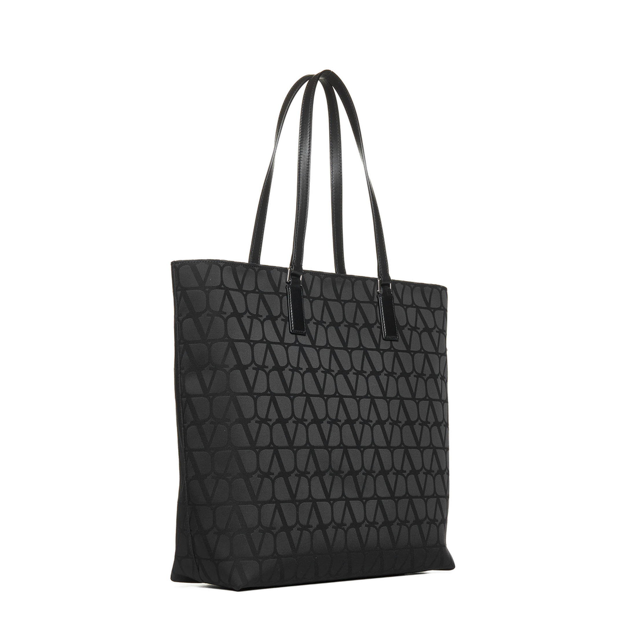 Toile Iconographe Nylon/Leather Shopping Tote Bag - Black - Image 3