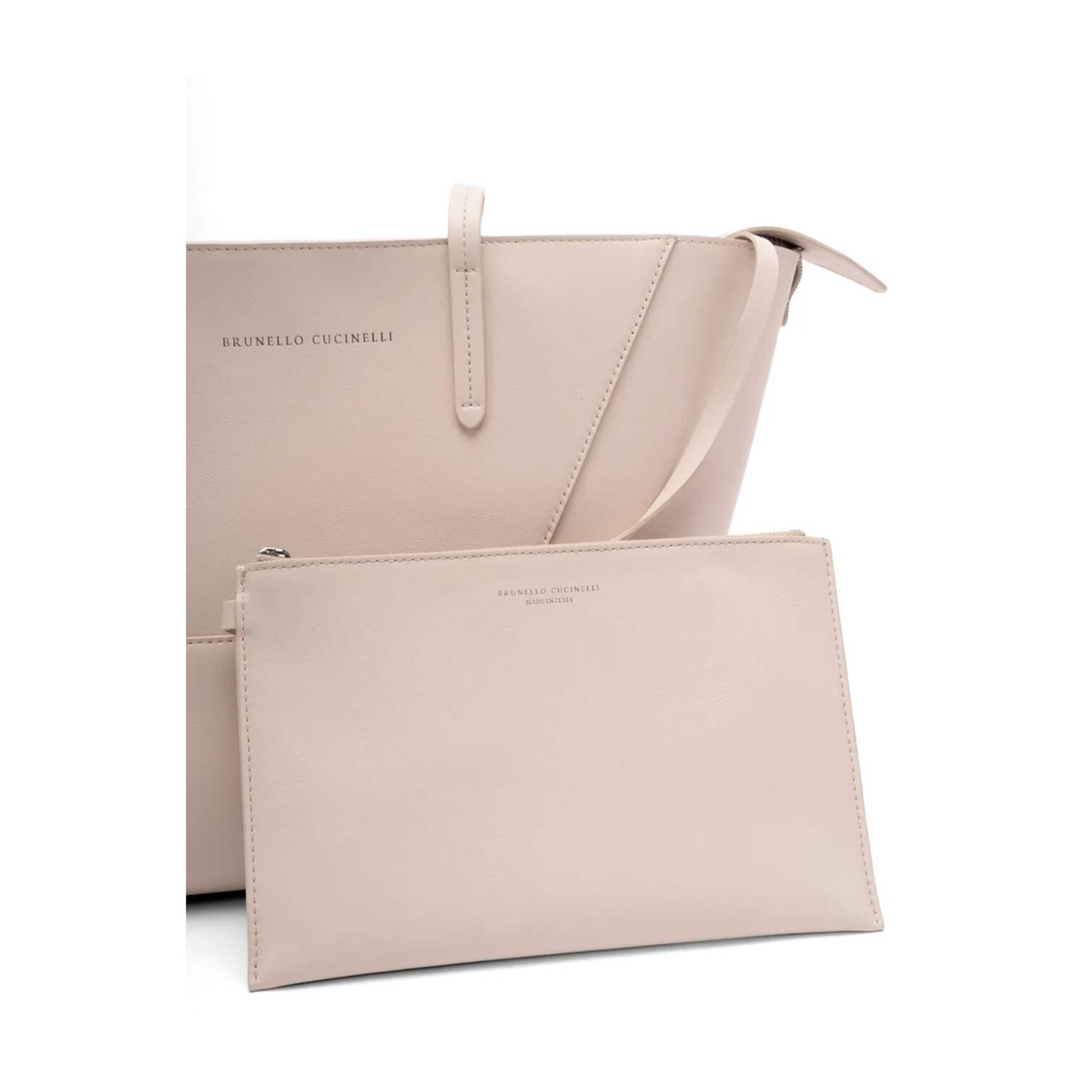 Leather Tote Bag with Pouch - Image 3