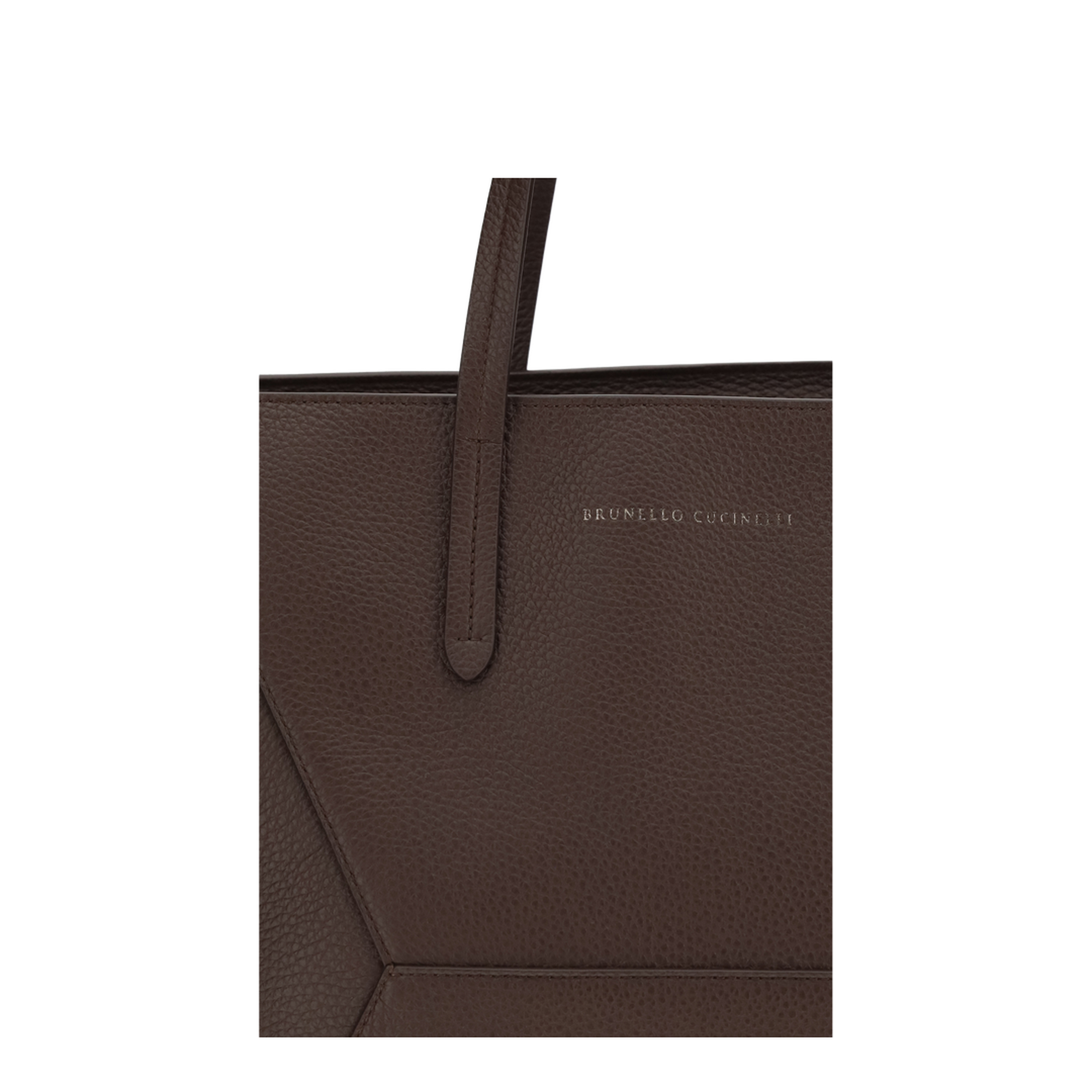 BC Duo Hammered Leather Shoulder Bag - Brown - Image 4