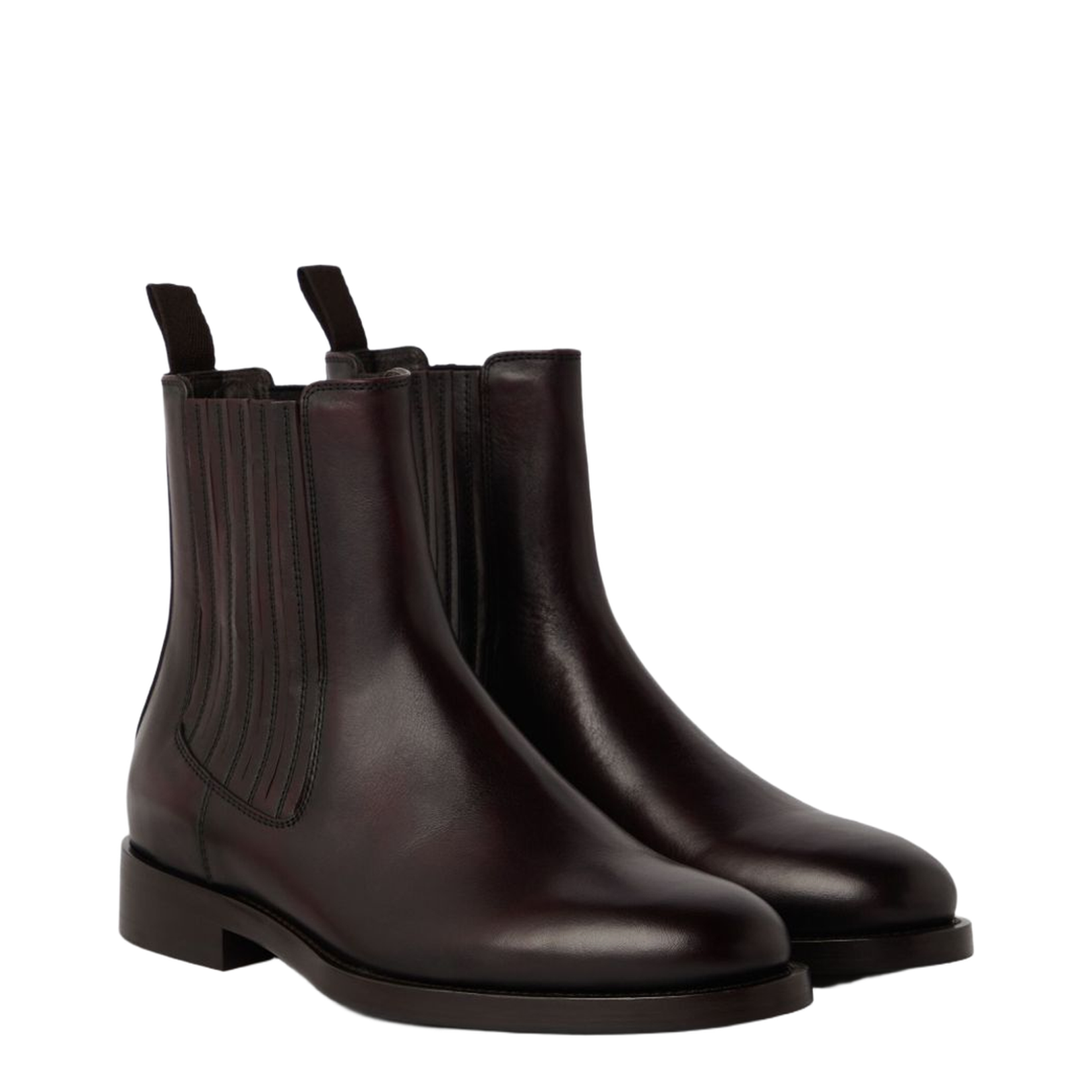 Calfskin Chelsea Boots in Dark Mahogany - Image 3