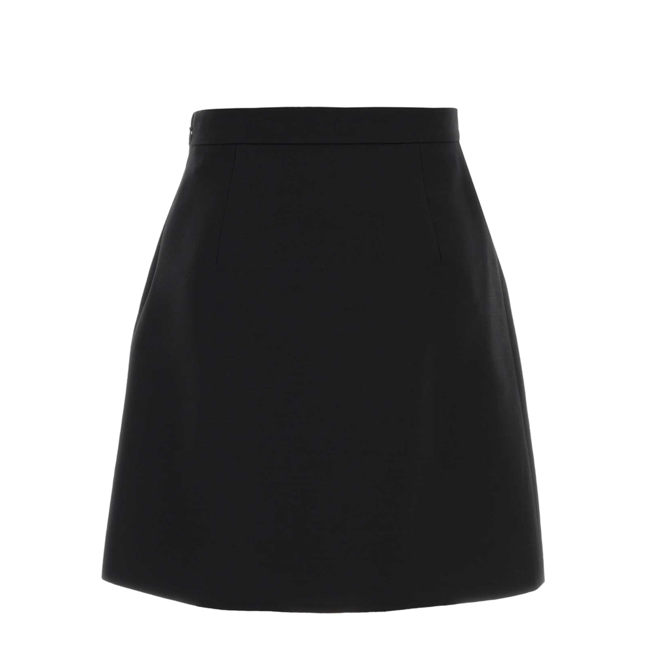 Black Crepe Couture Mini Skirt - Image 2