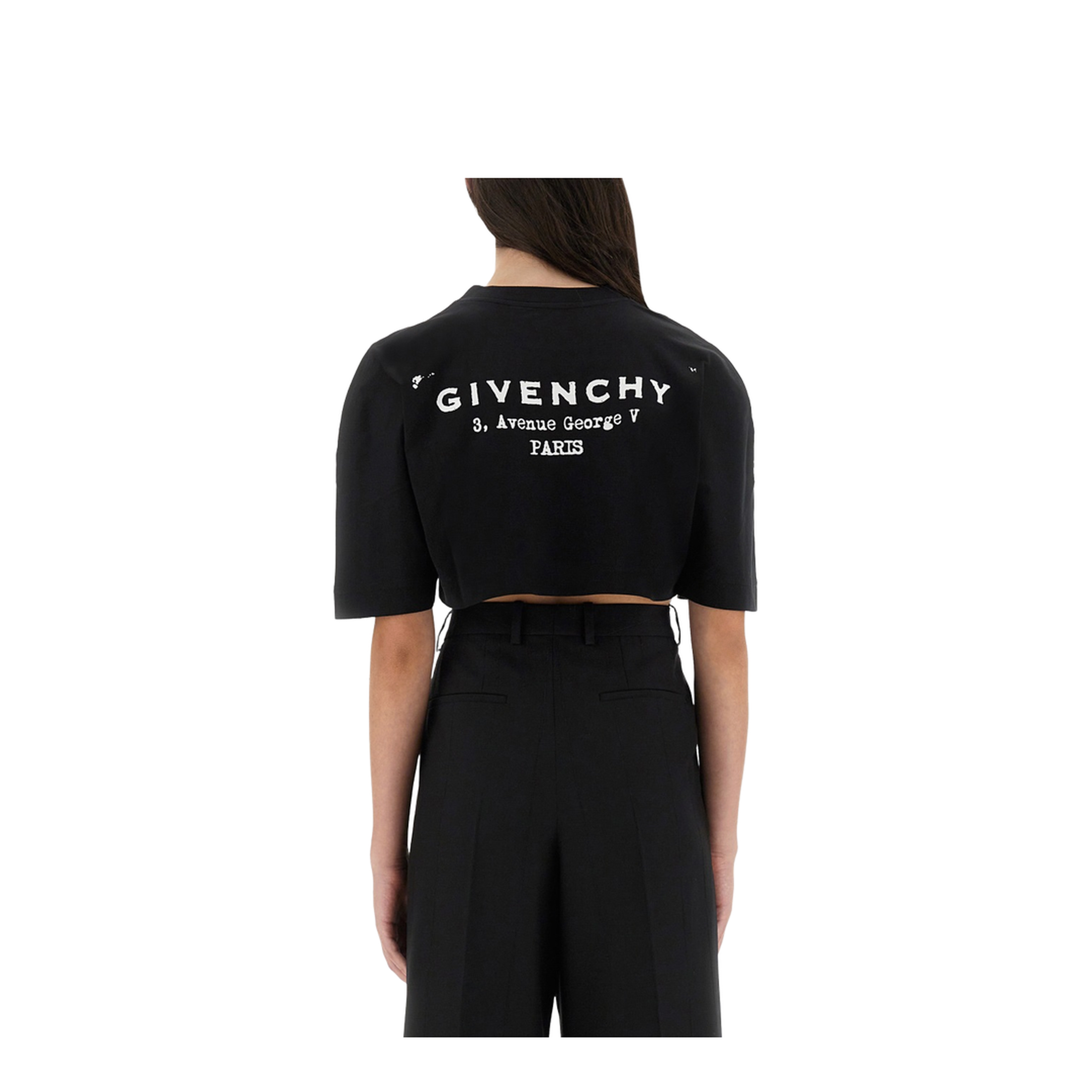 Cropped T-Shirt with Logo Print - Image 3