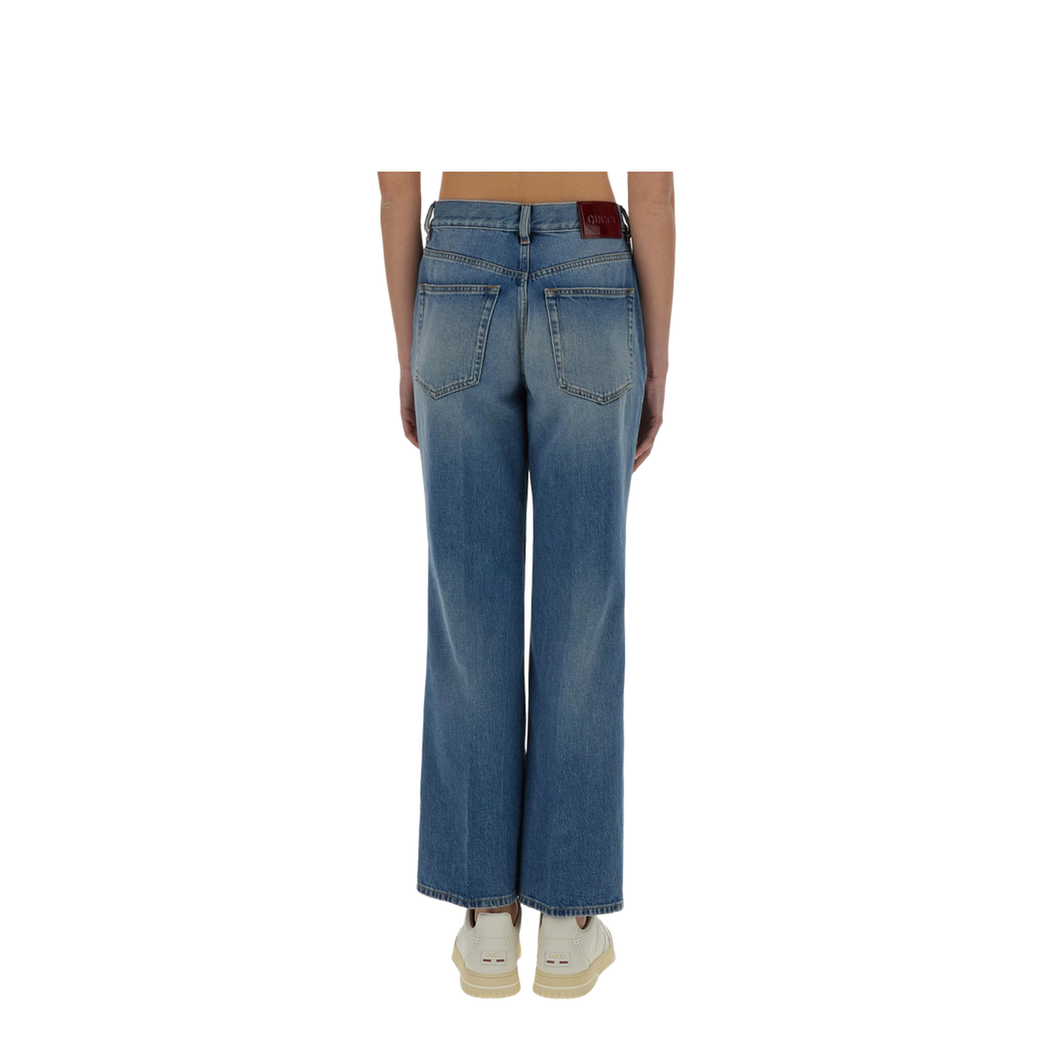 Denim Pants with Logo Label - Image 3