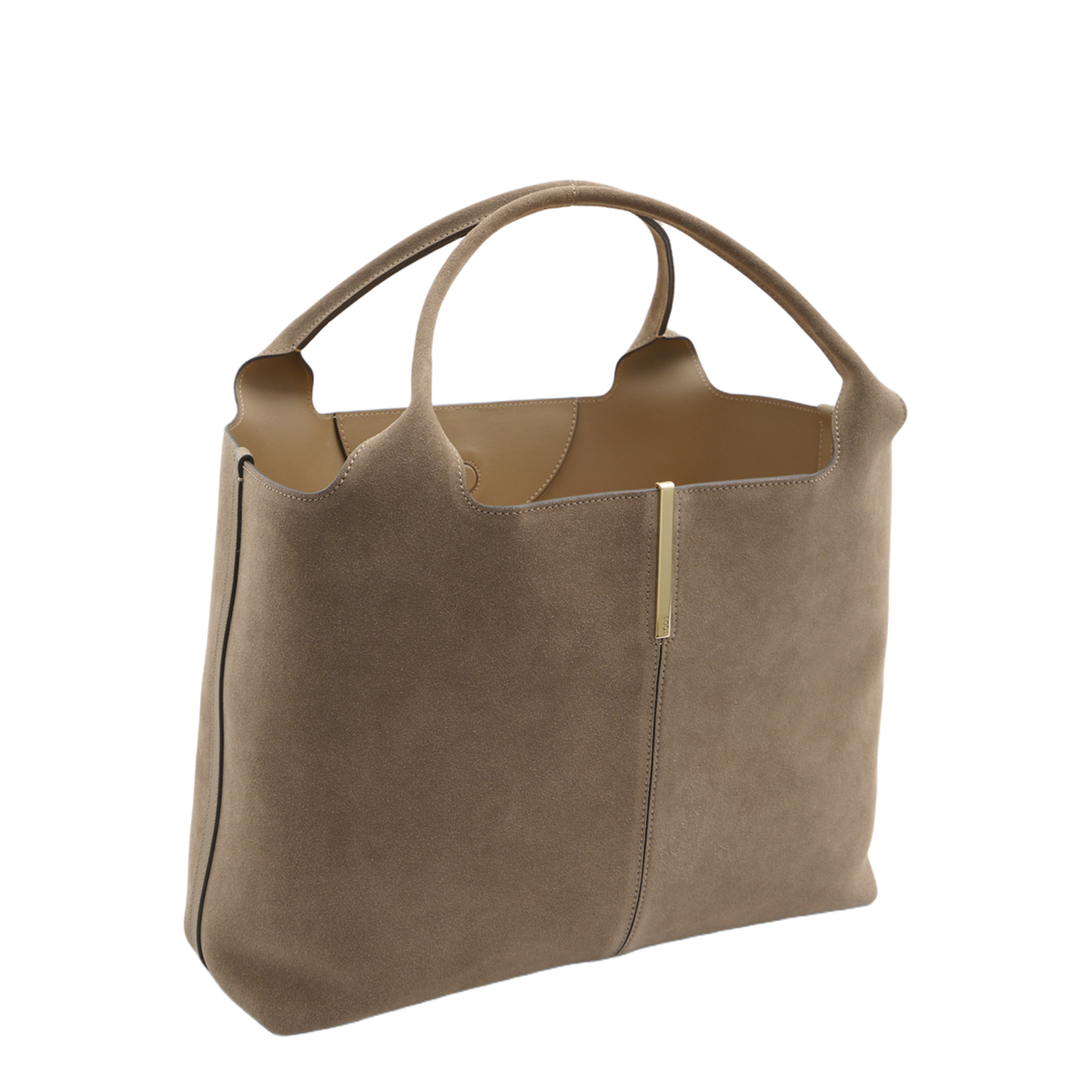 Medium Small Suede Shopping Bag - Beige - Image 4