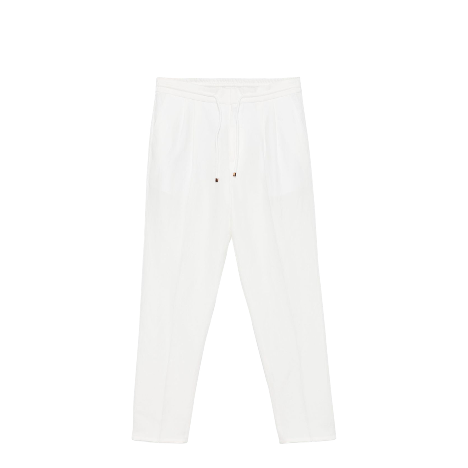 Linen Blend Drawstring Trousers - Image 1