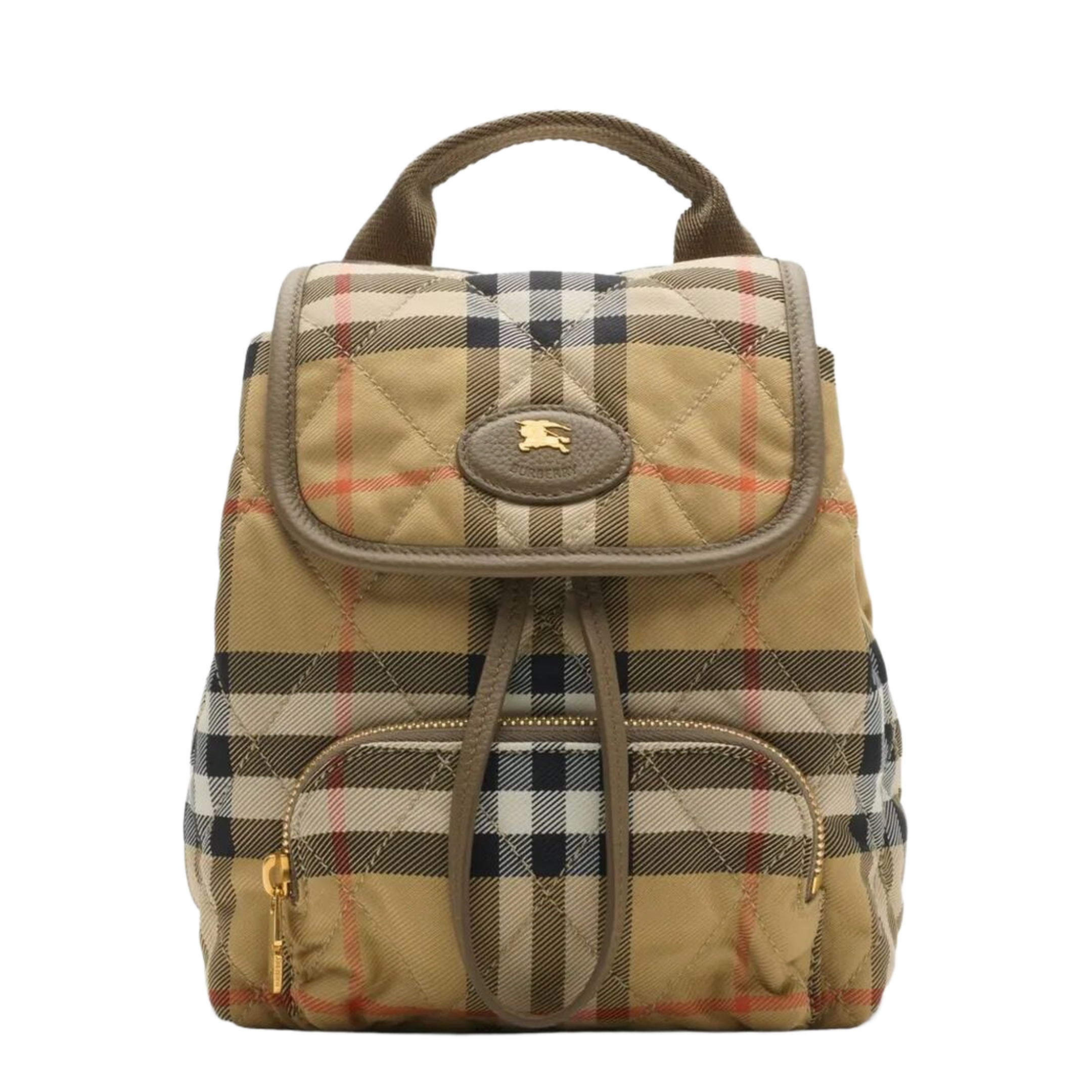 Horseshoe Mini Quilted Polyamide Backpack - Sand Beige - Image 1