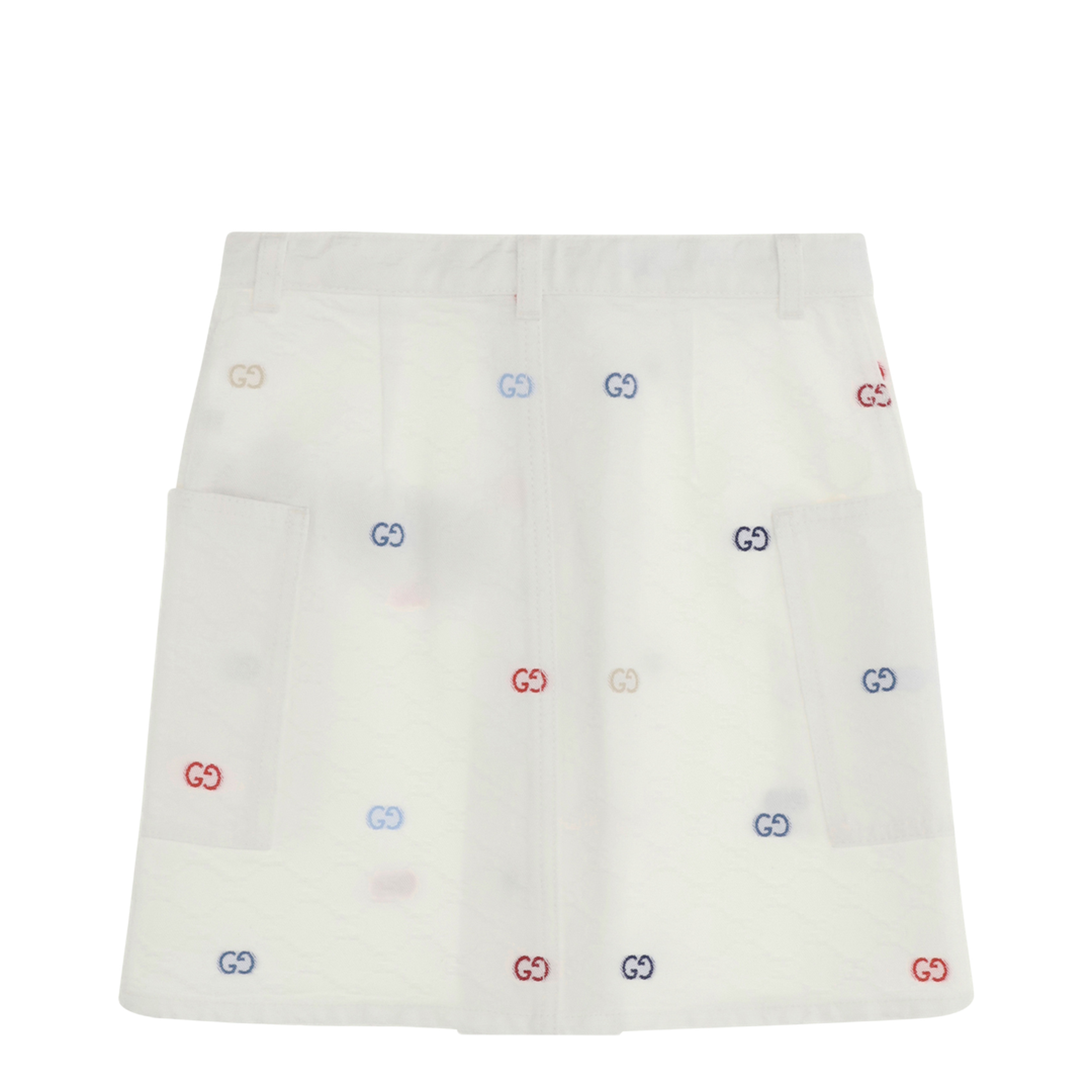 Cotton Denim Jacquard Skirt - Image 2