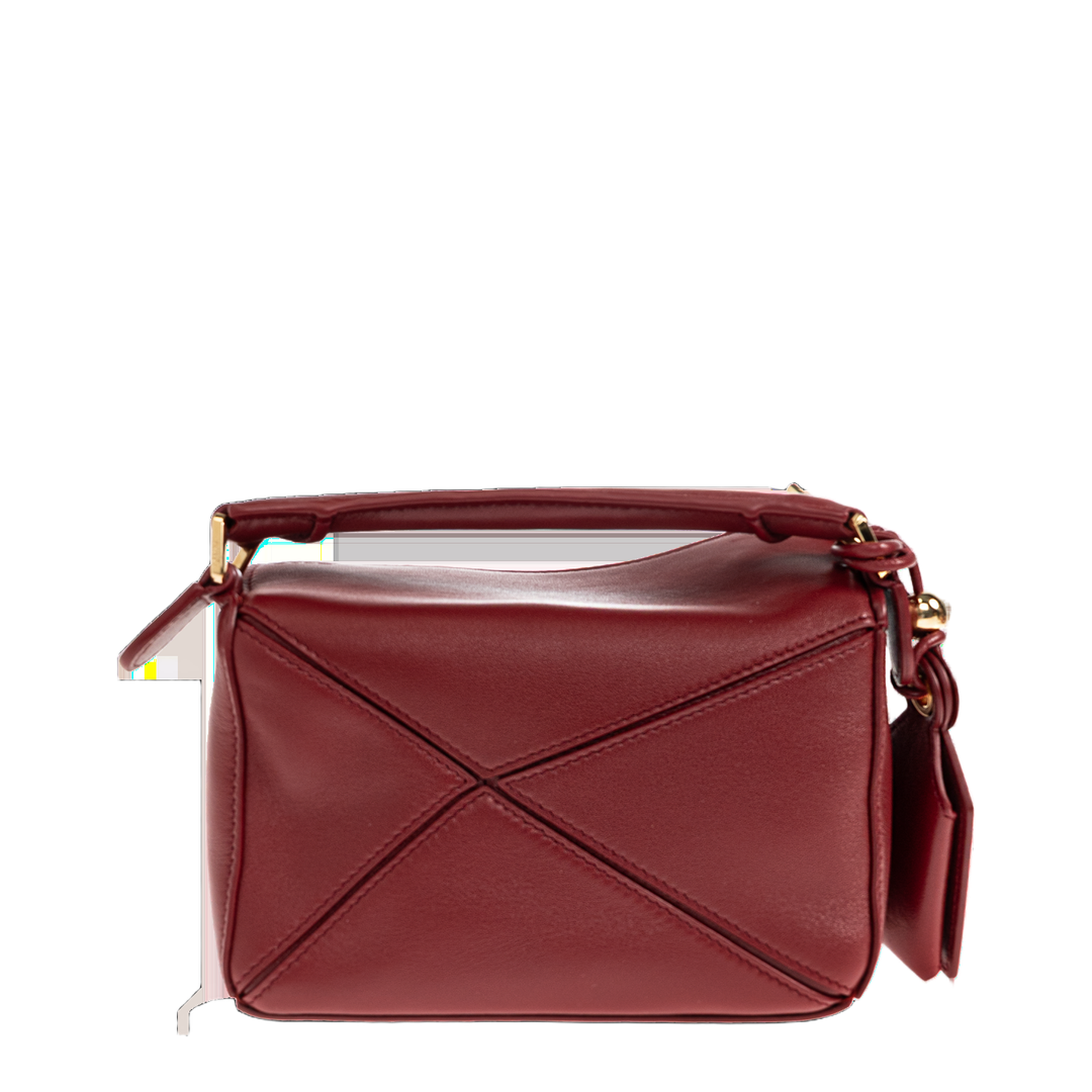 Puzzle Mini Featherlight Nappa Lambskin Crossbody - Burnt Red - Image 3