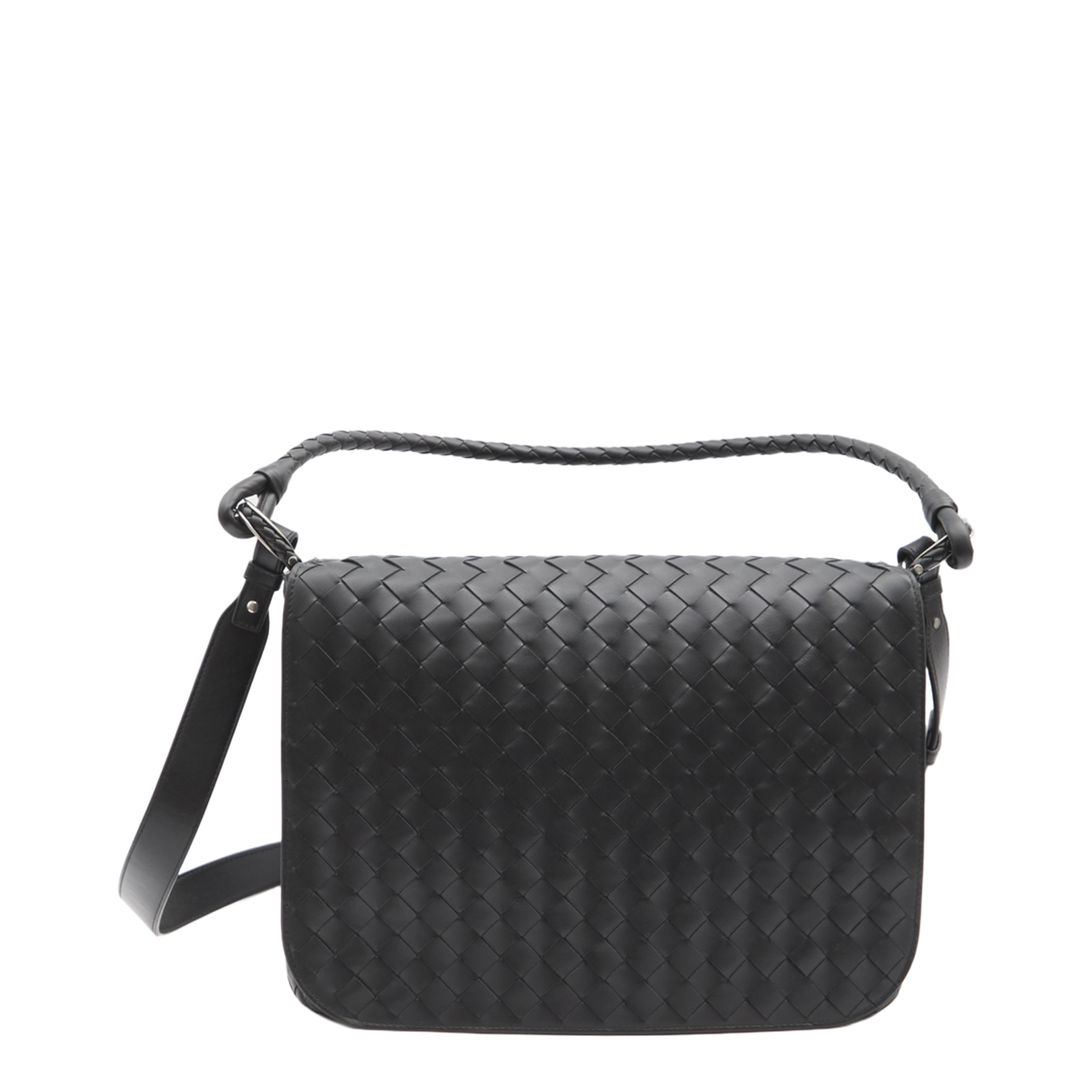 Swing Medium Leather Shoulder Bags - Black - Image 1