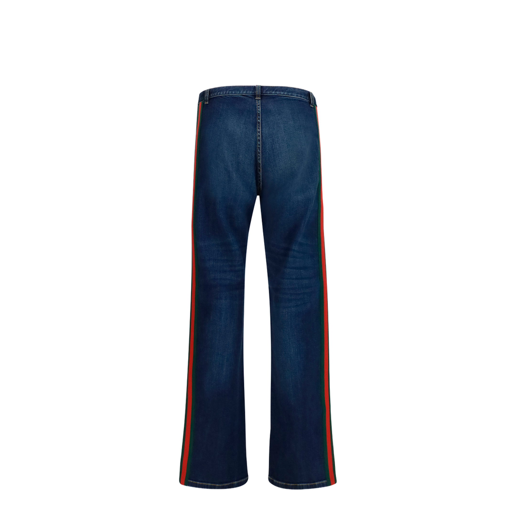 Cotton Jeans with Web Stripe - Image 2