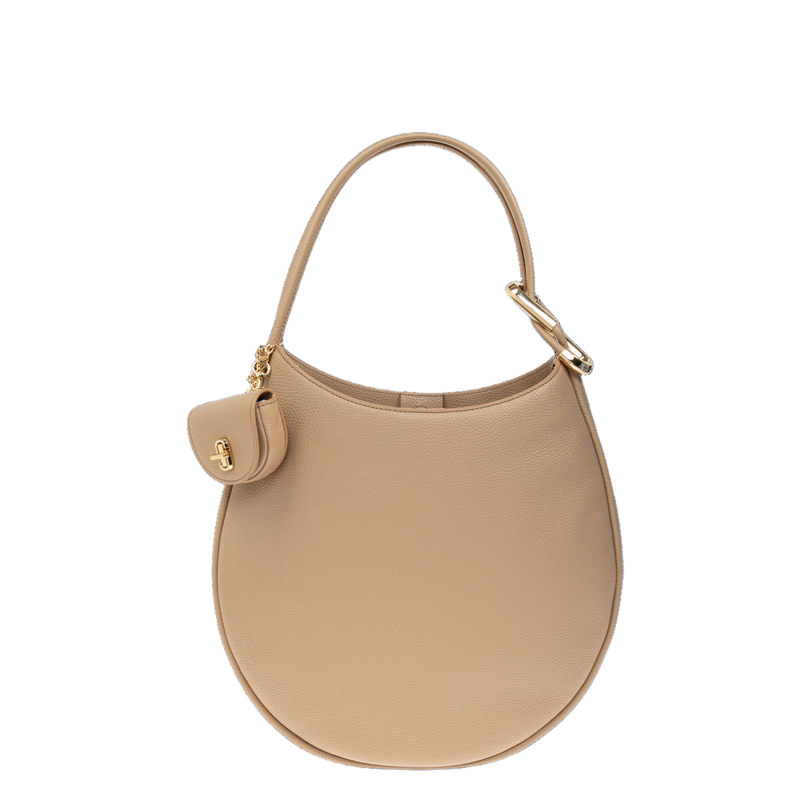 The Large Dual Hobo Bag Leather Beige - Image 1