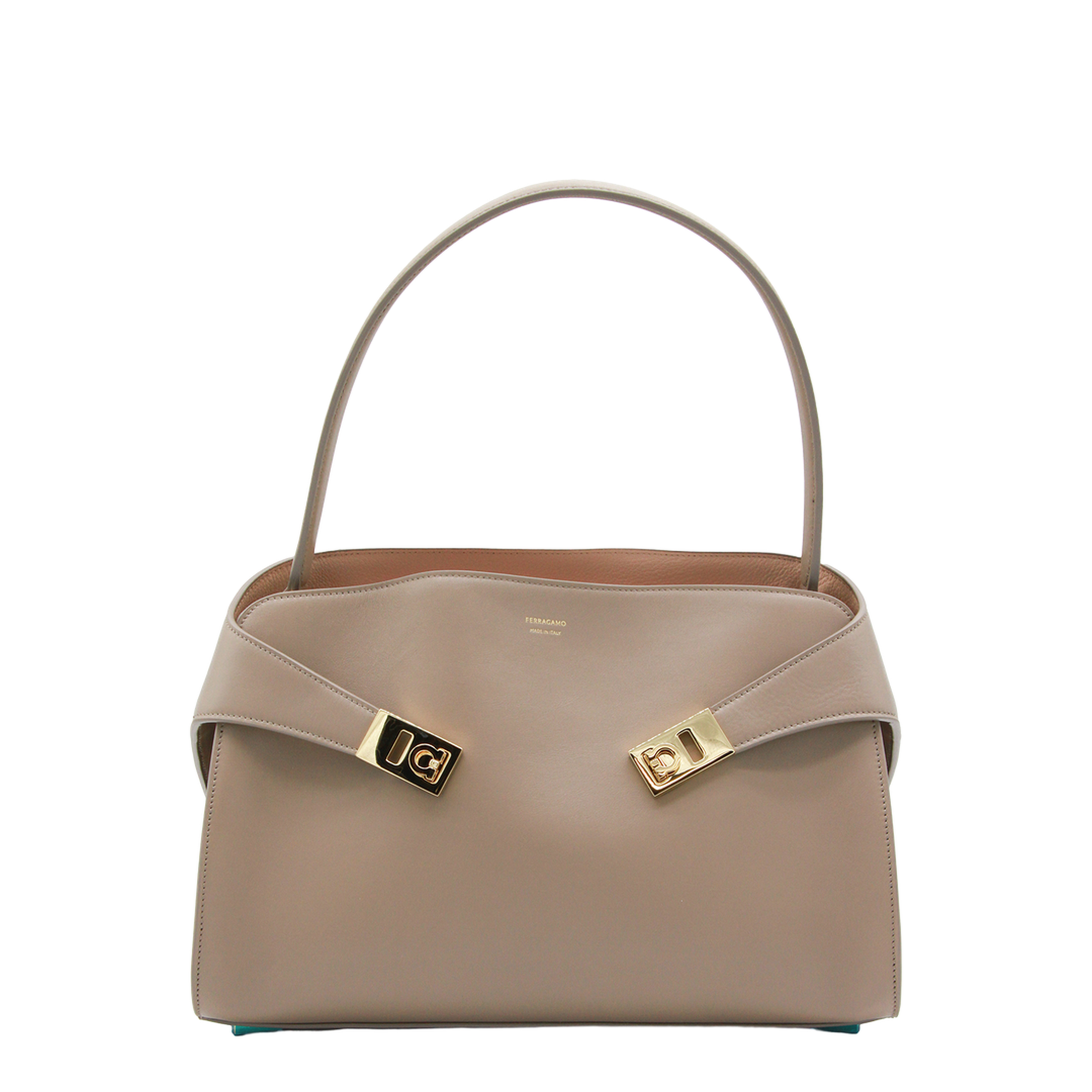Hug Medium Calfskin Shoulder Bag - Nero - Image 1