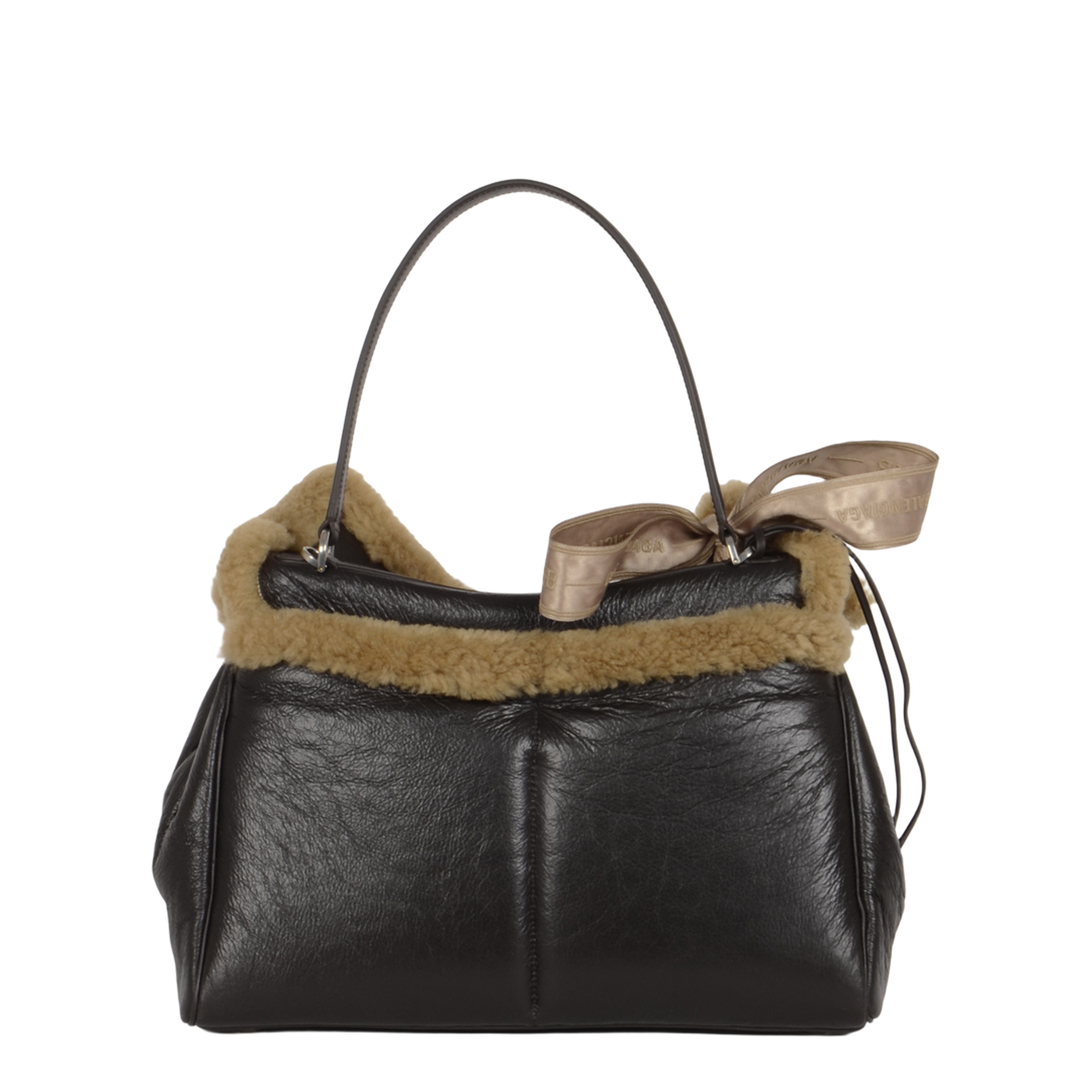 Rodeo Medium Calfskin Top-Handle Bag - Brown/Beige - Image 5