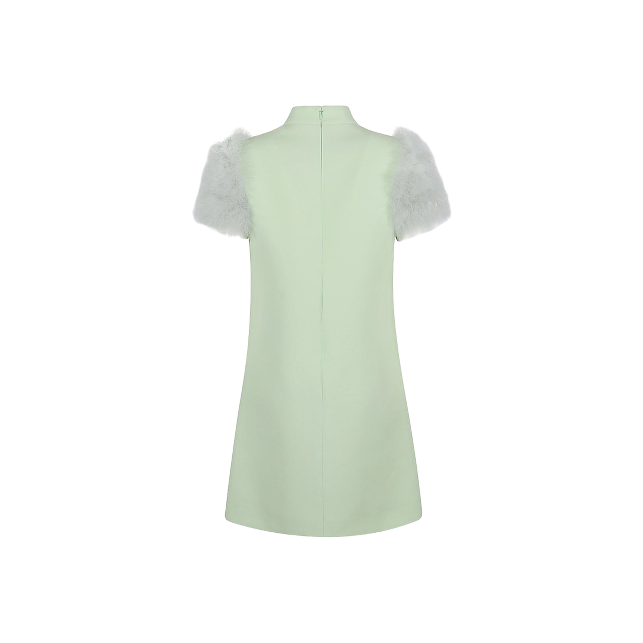 Feathered Wool And Silk Dress - Image 3