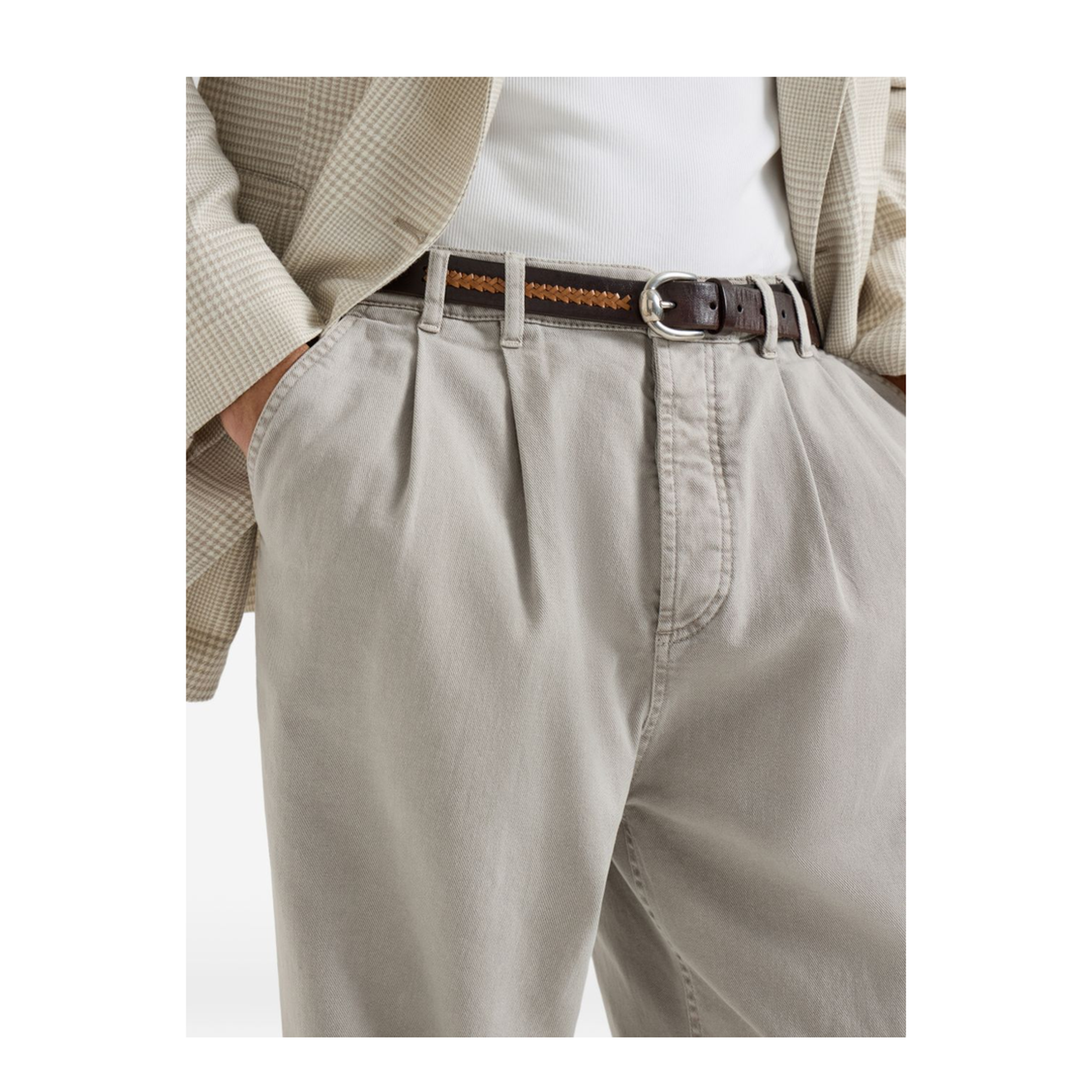 Five-Pocket Denim Pants Grey - Image 2