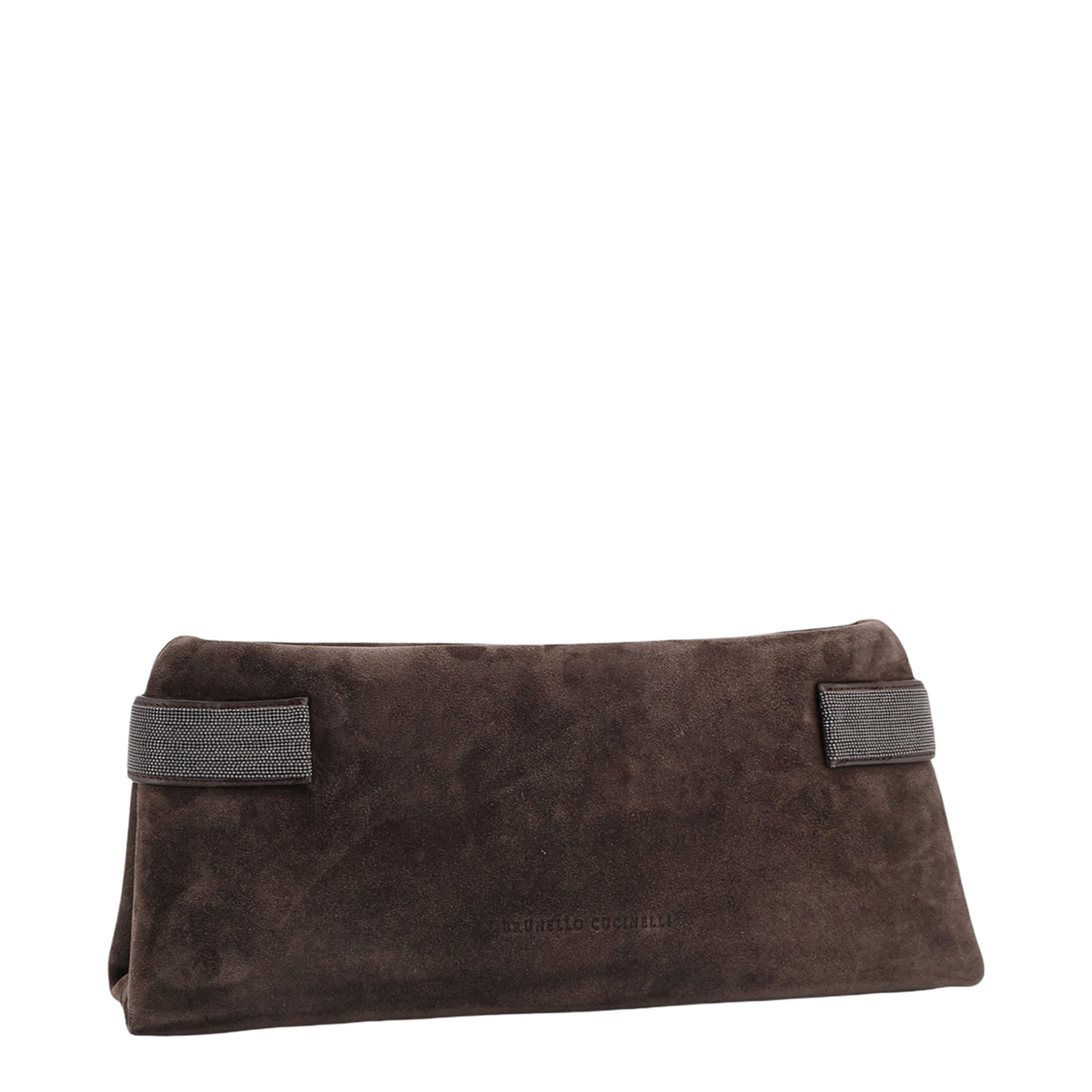 Suede Pochette with Monili Detail - Image 1