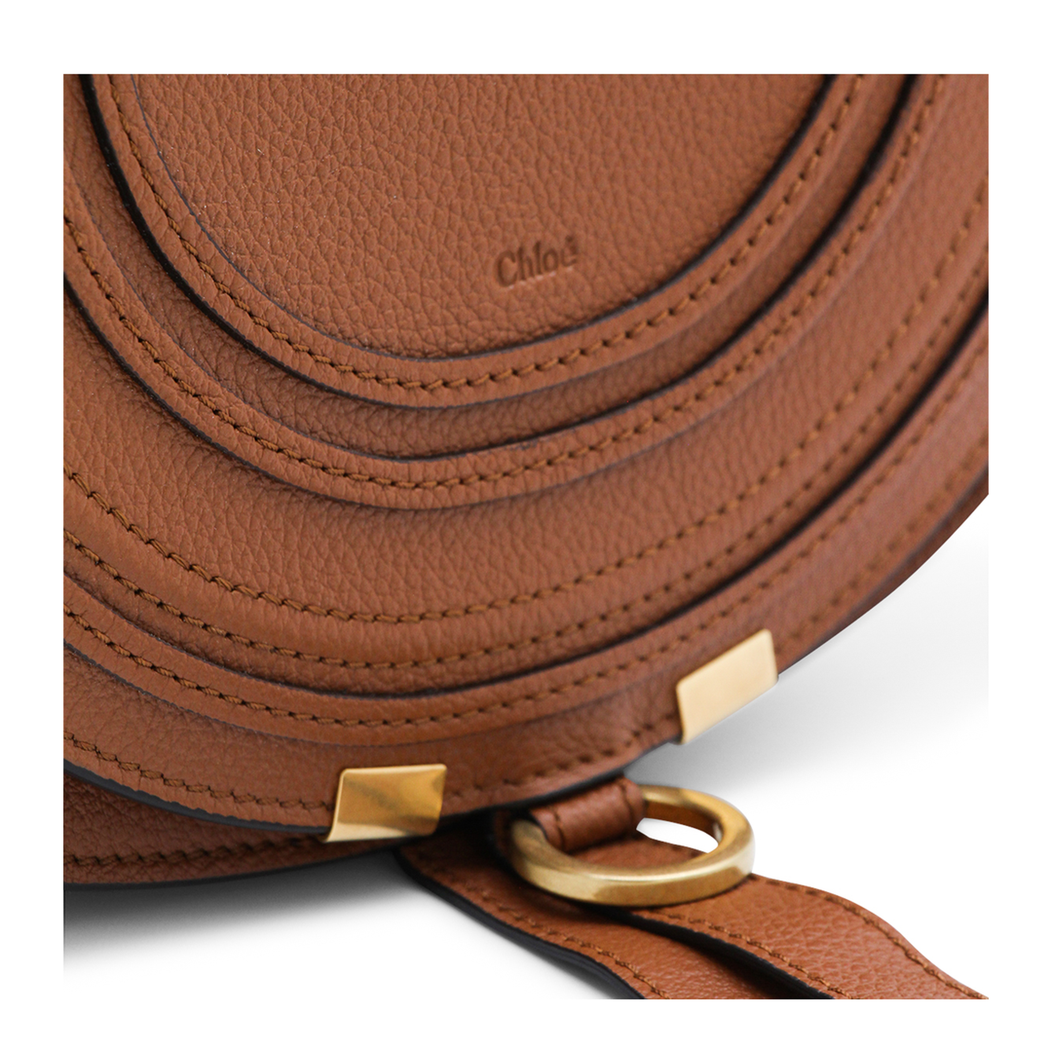 Marcie Calfskin Saddle Bag - Tan - Image 7