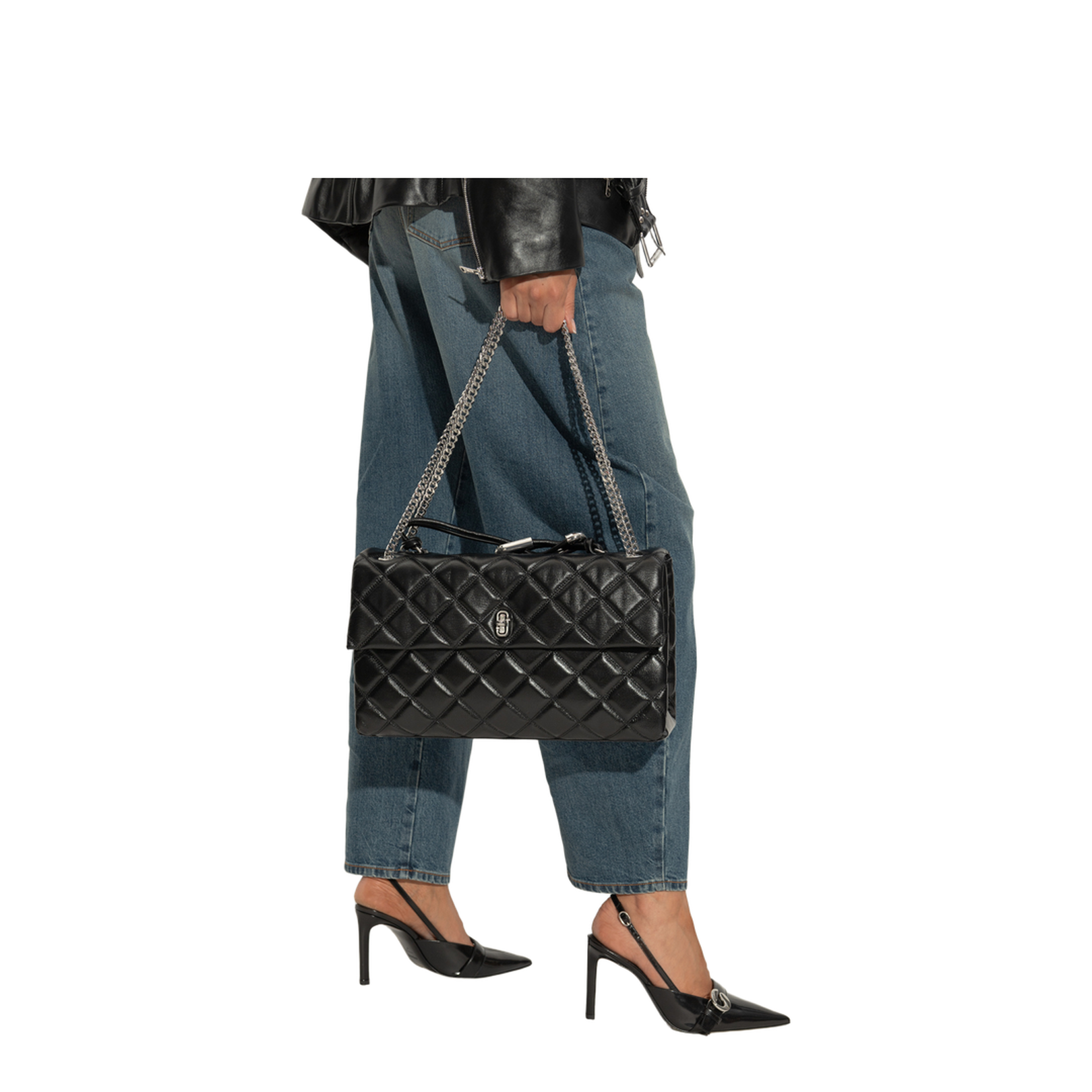 Quilted XL Dual Convertible Shoulder Bag - Image 2