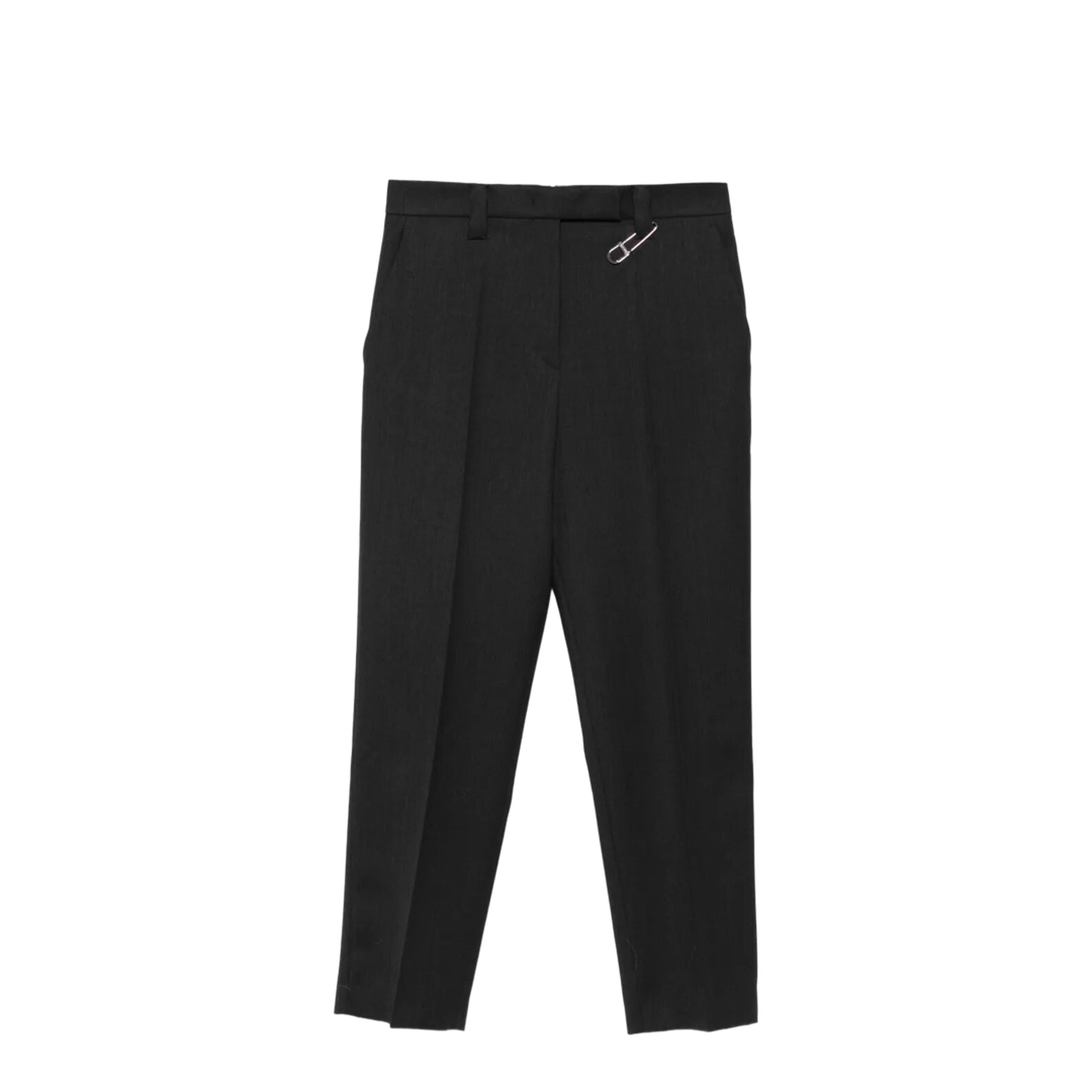 Safety-Pin Detail Wool Trousers - Image 1
