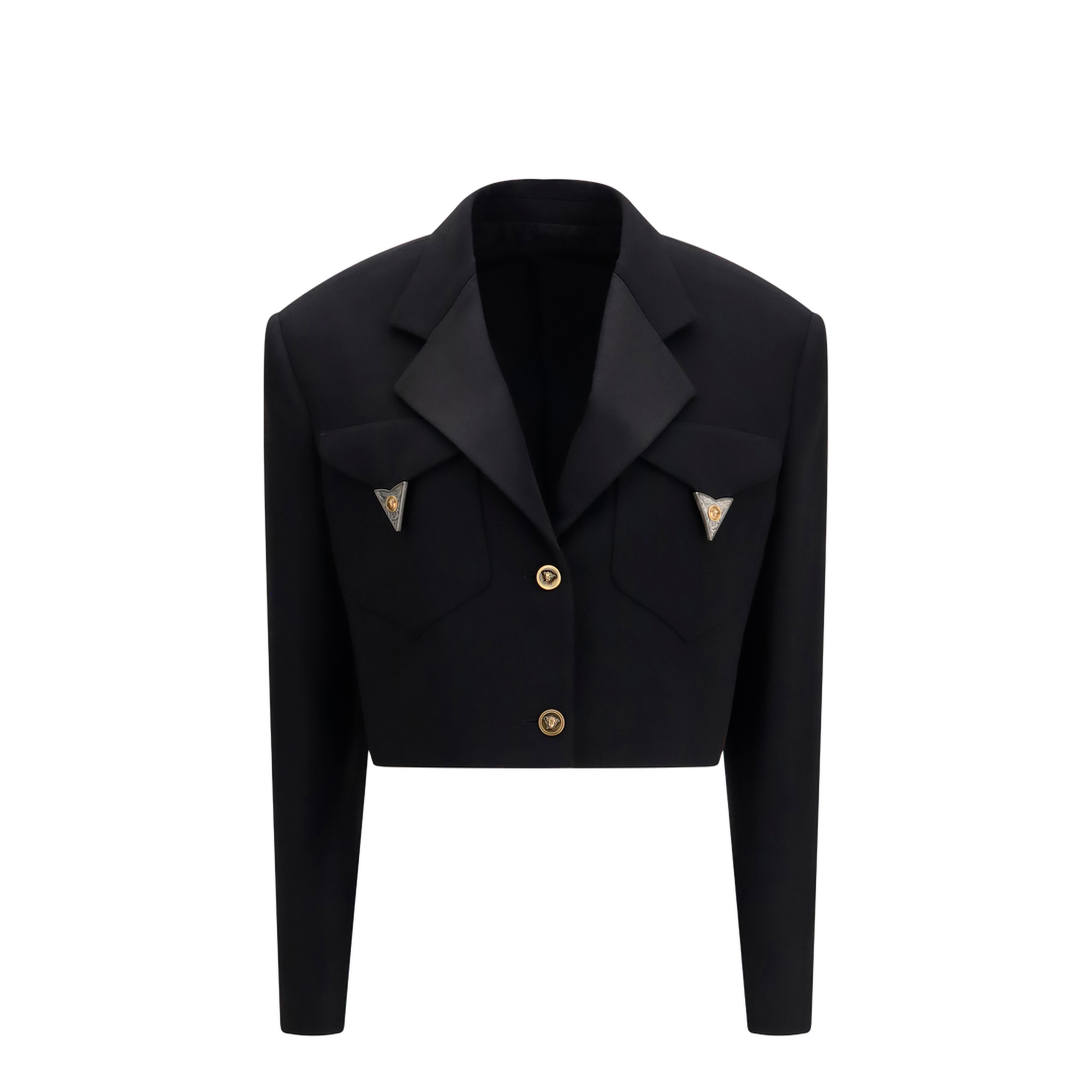 Cropped Wool Blazer - Image 1