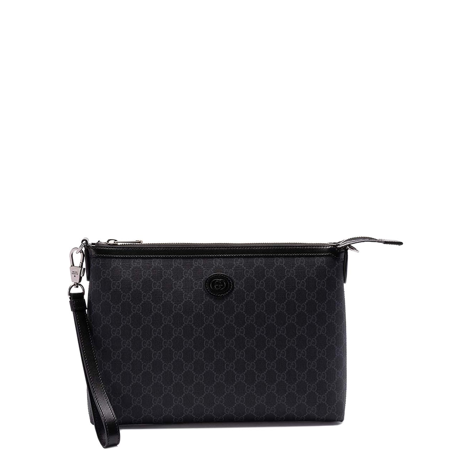 Ophidia Small Leather Pouch - Black - Image 2