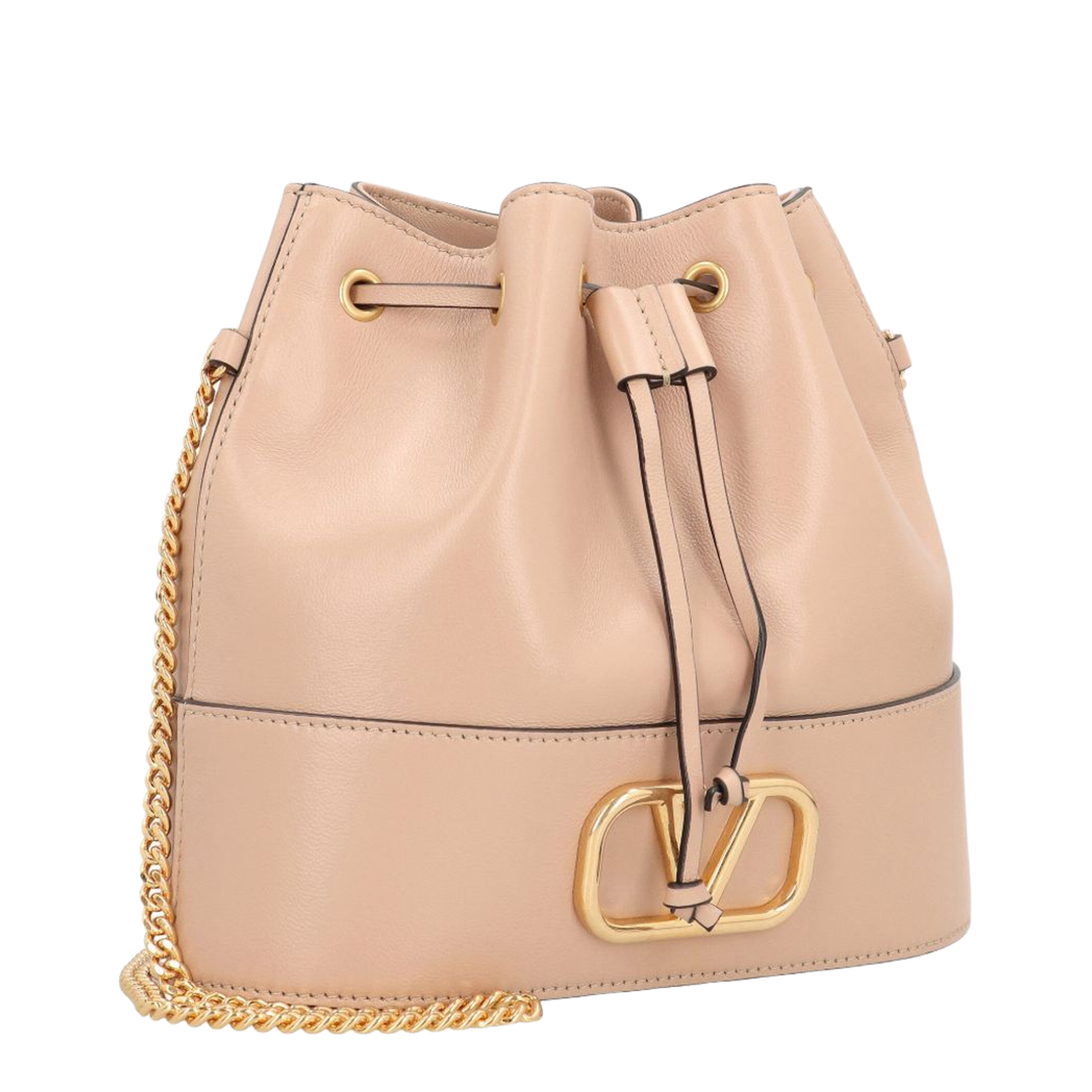 Mini Bucket Bag in Nappa with Vlogo Signature Chain - Image 3