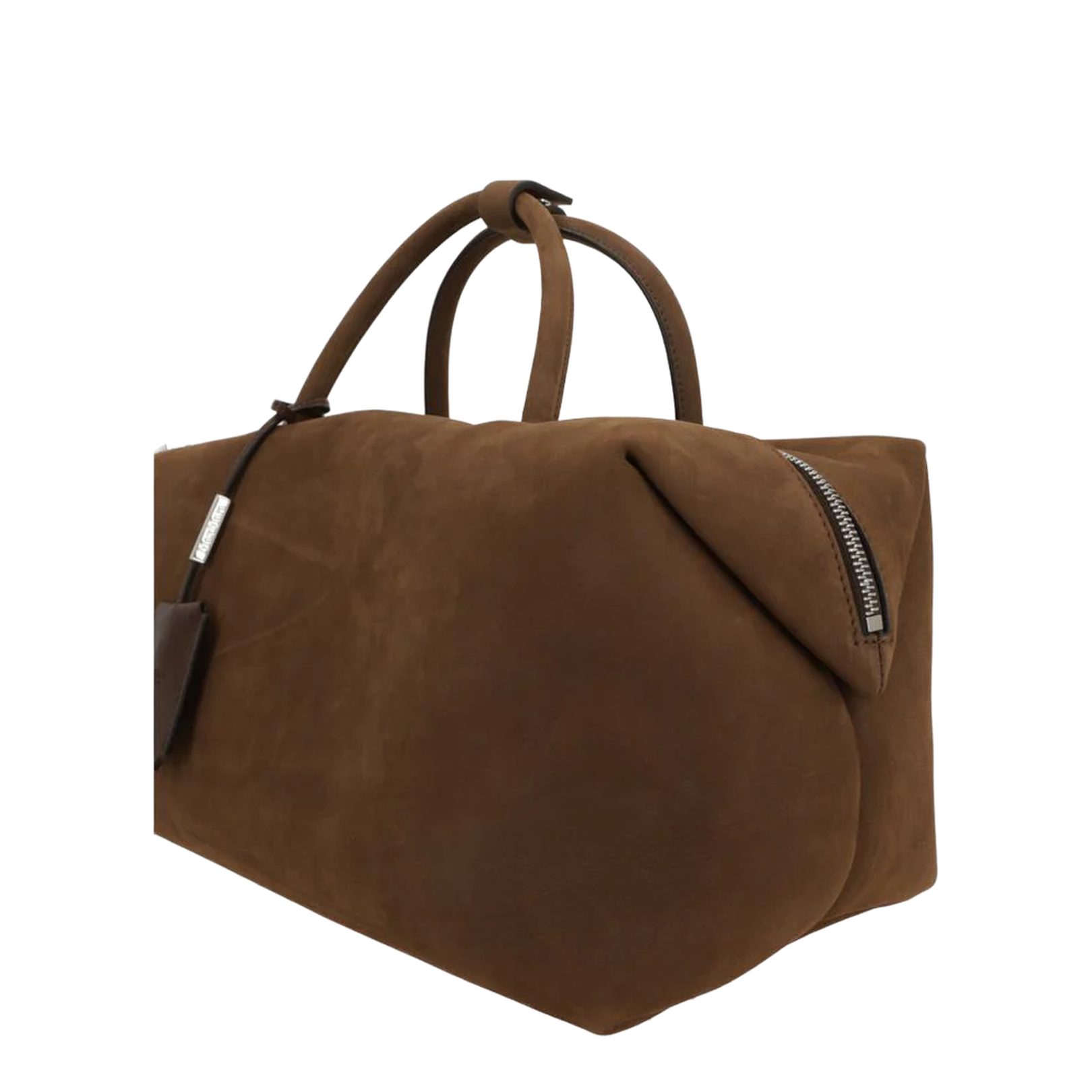 Holdall Large Bowler Bag in Nabuk Brown - Image 4