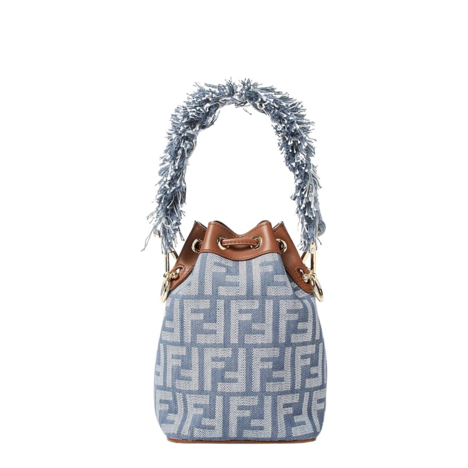 Mon Tresor Denim Bucket Bags - Blue - Image 3